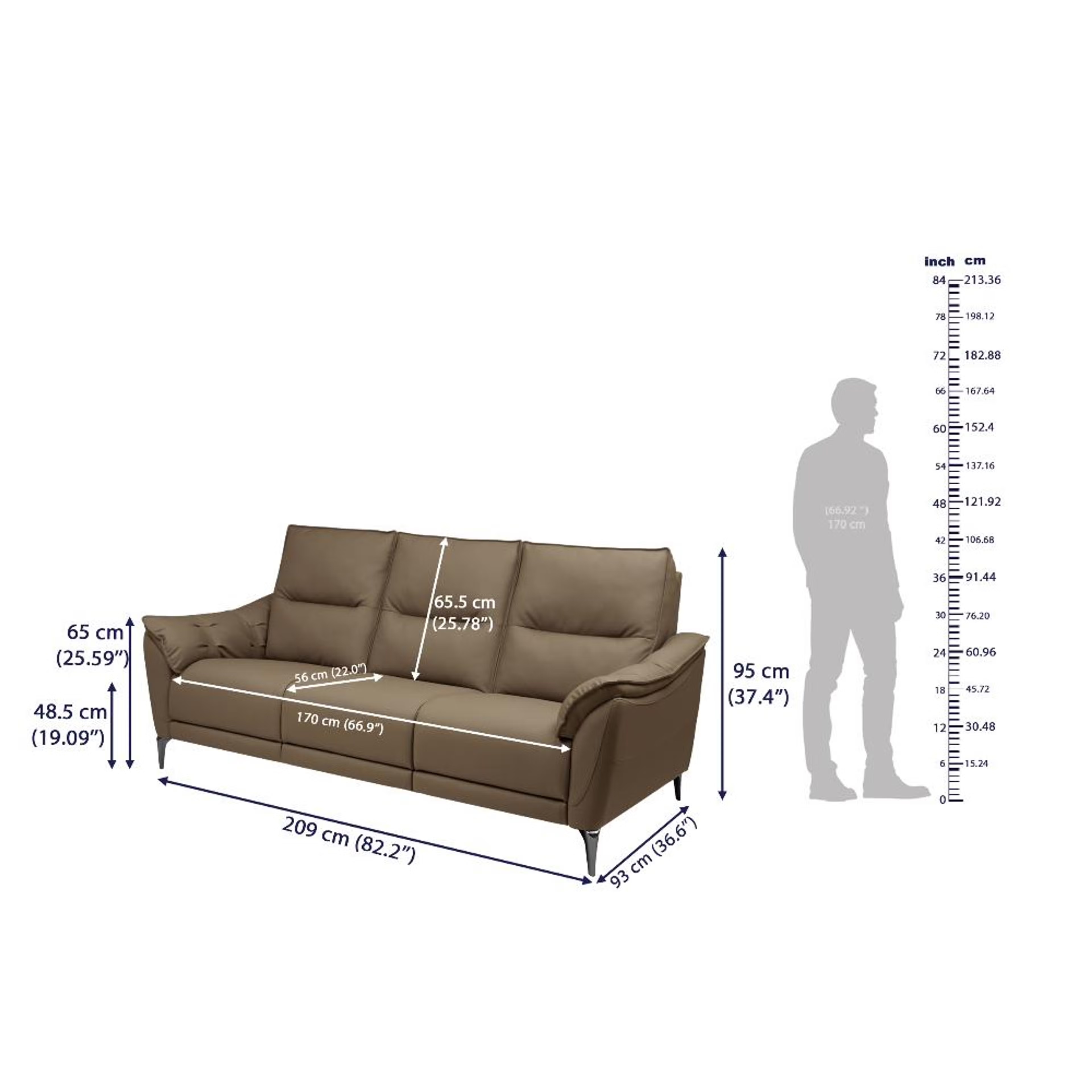 Wakefit Tuvalu without Motion Sofa Set (3+2+1)Seater Regular, Standard, Without Motion, Set (3+2+1), Cappuccino 8 Wakefit Tuvalu without Motion Sofa Set (3+2+1)Seater Regular, Standard, Without Motion, Set (3+2+1), Cappuccino