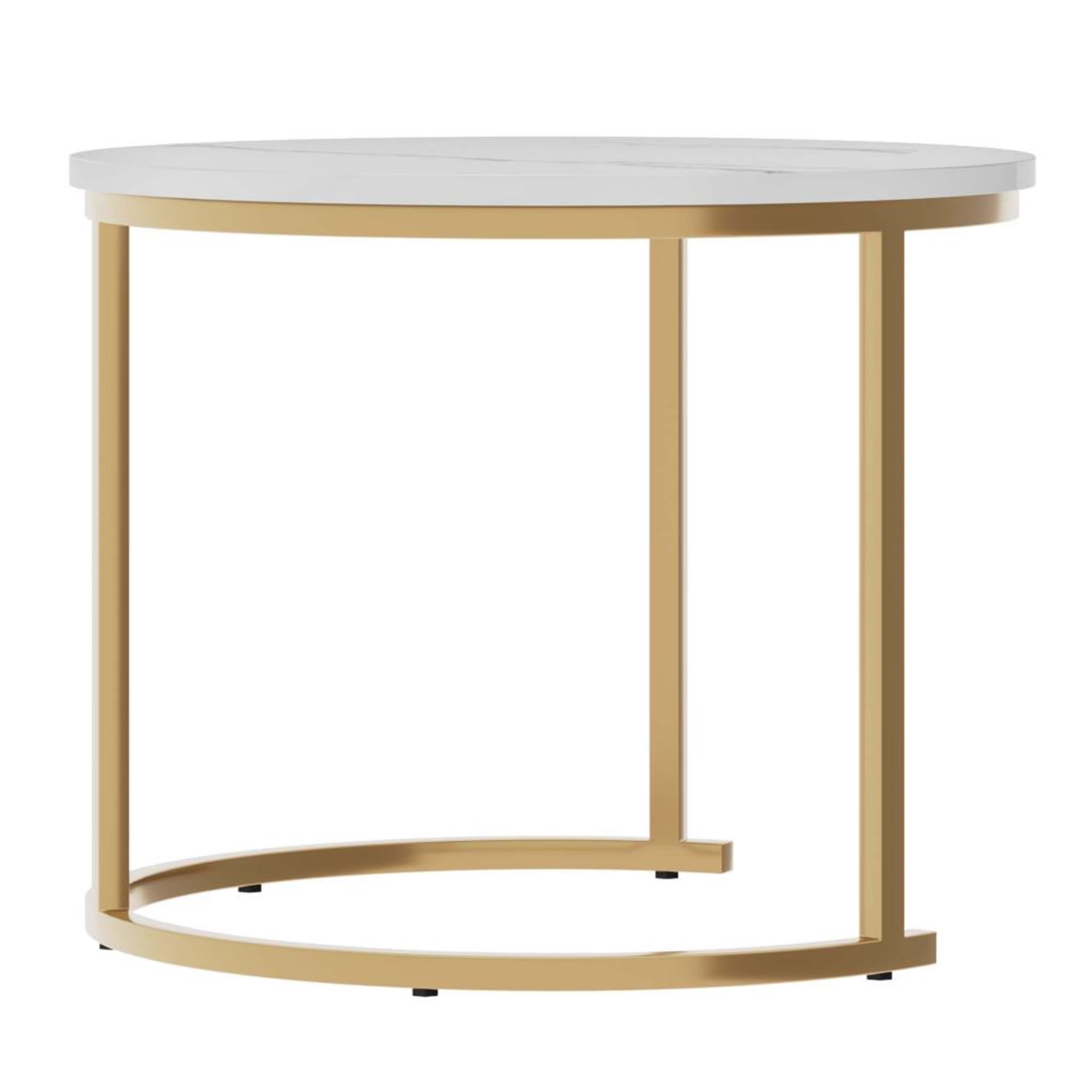 Kaltos Metal Coffee Table Satwaria White