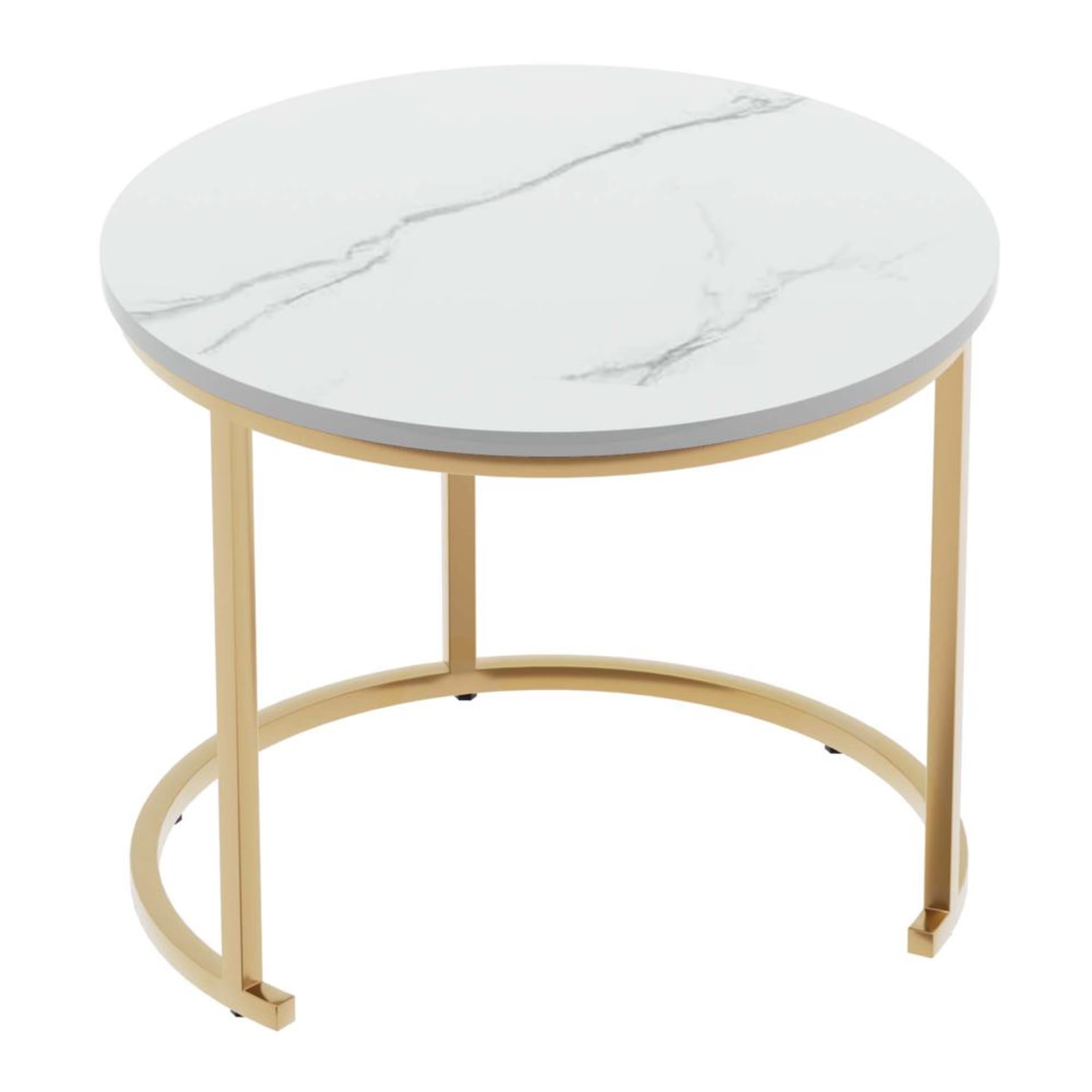 Kaltos Metal Coffee Table Satwaria White