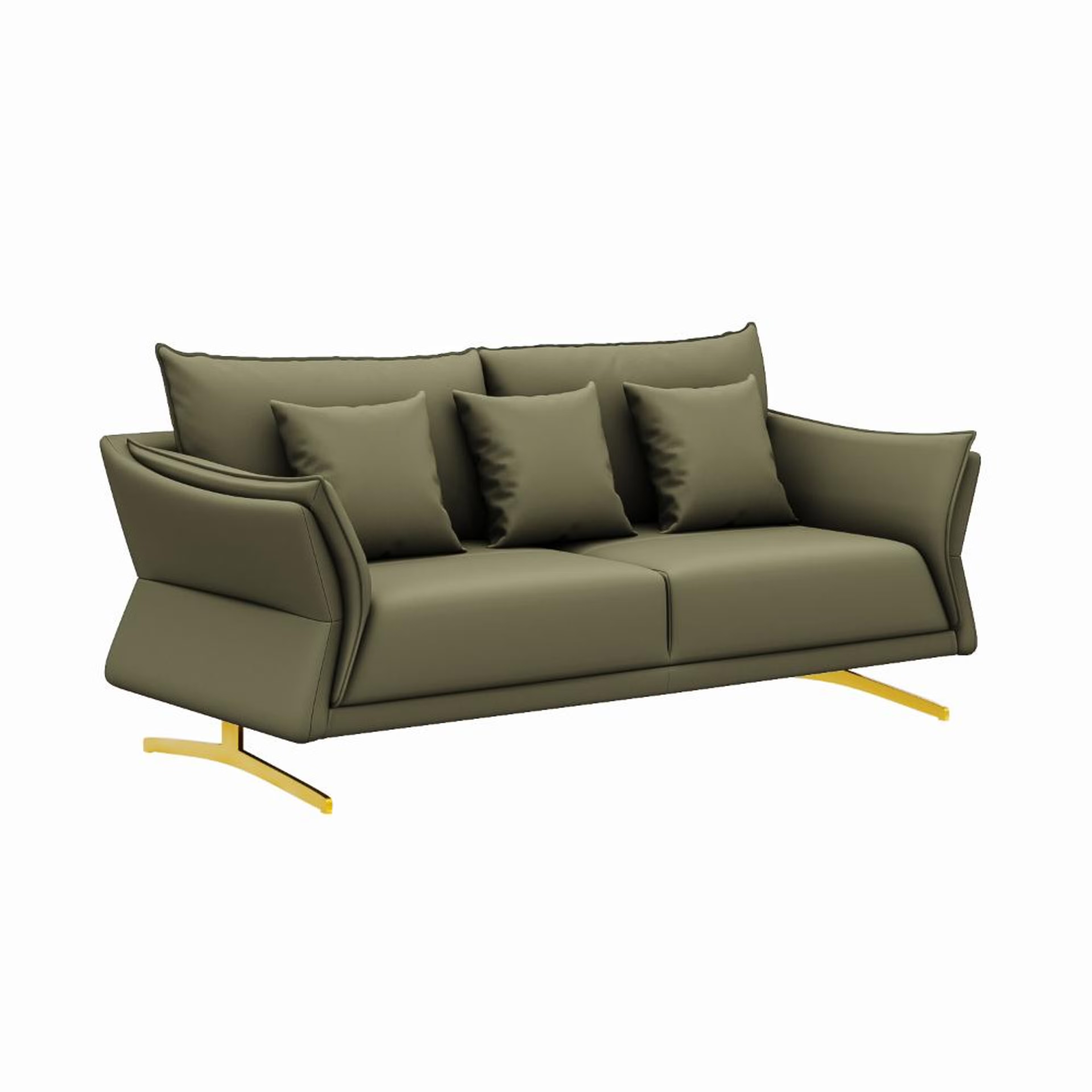 Home 46 Wakefit Kiribati Sofa - Three Seater Regular, 3 Seater, Green