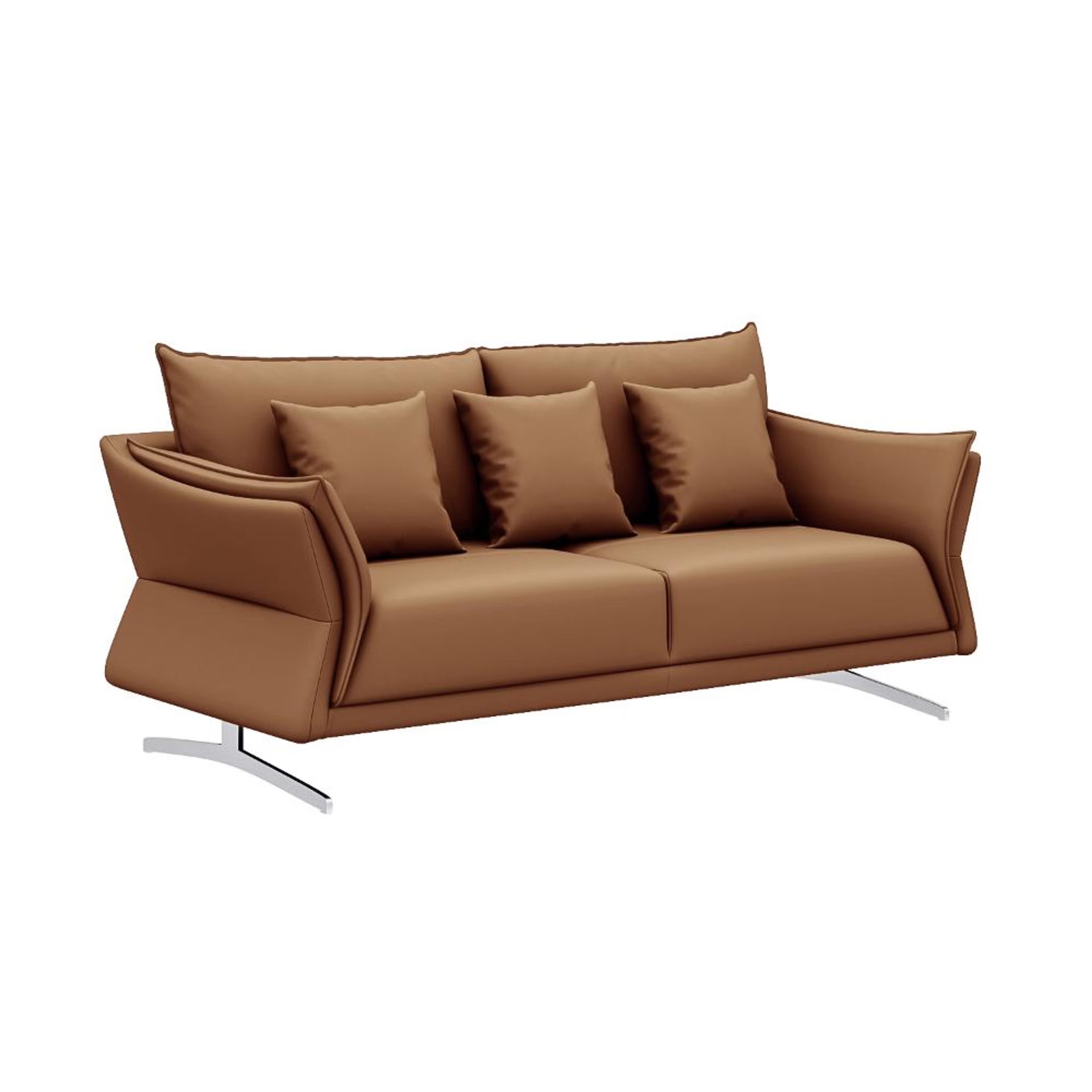 Wakefit Kiribati Sofa - Three Seater Regular, 3 Seater, Brown