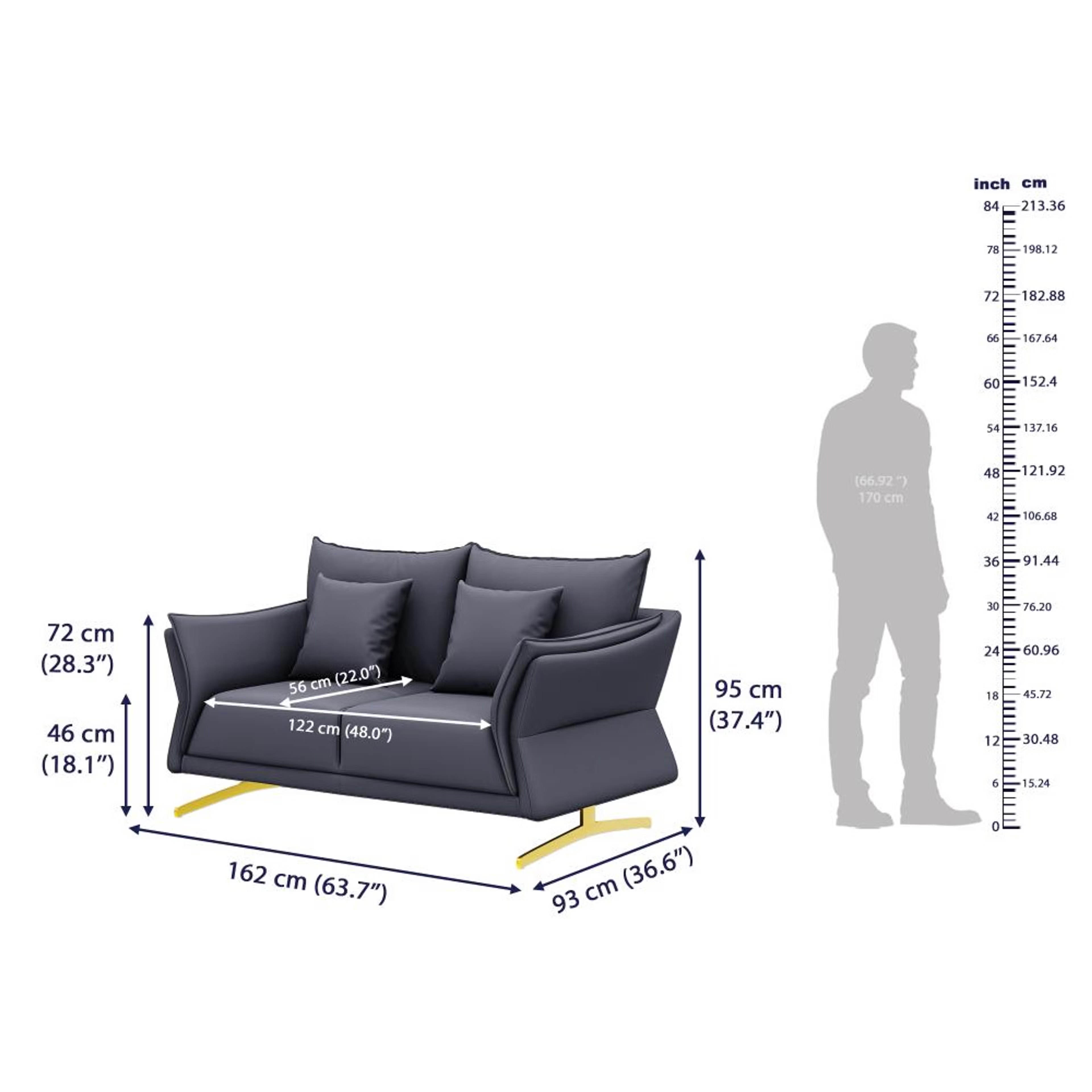 Wakefit Kiribati Sofa Set (3+2) Seater Regular, Set (3+2), Blue 9 Wakefit Kiribati Sofa Set (3+2) Seater Regular, Set (3+2), Blue