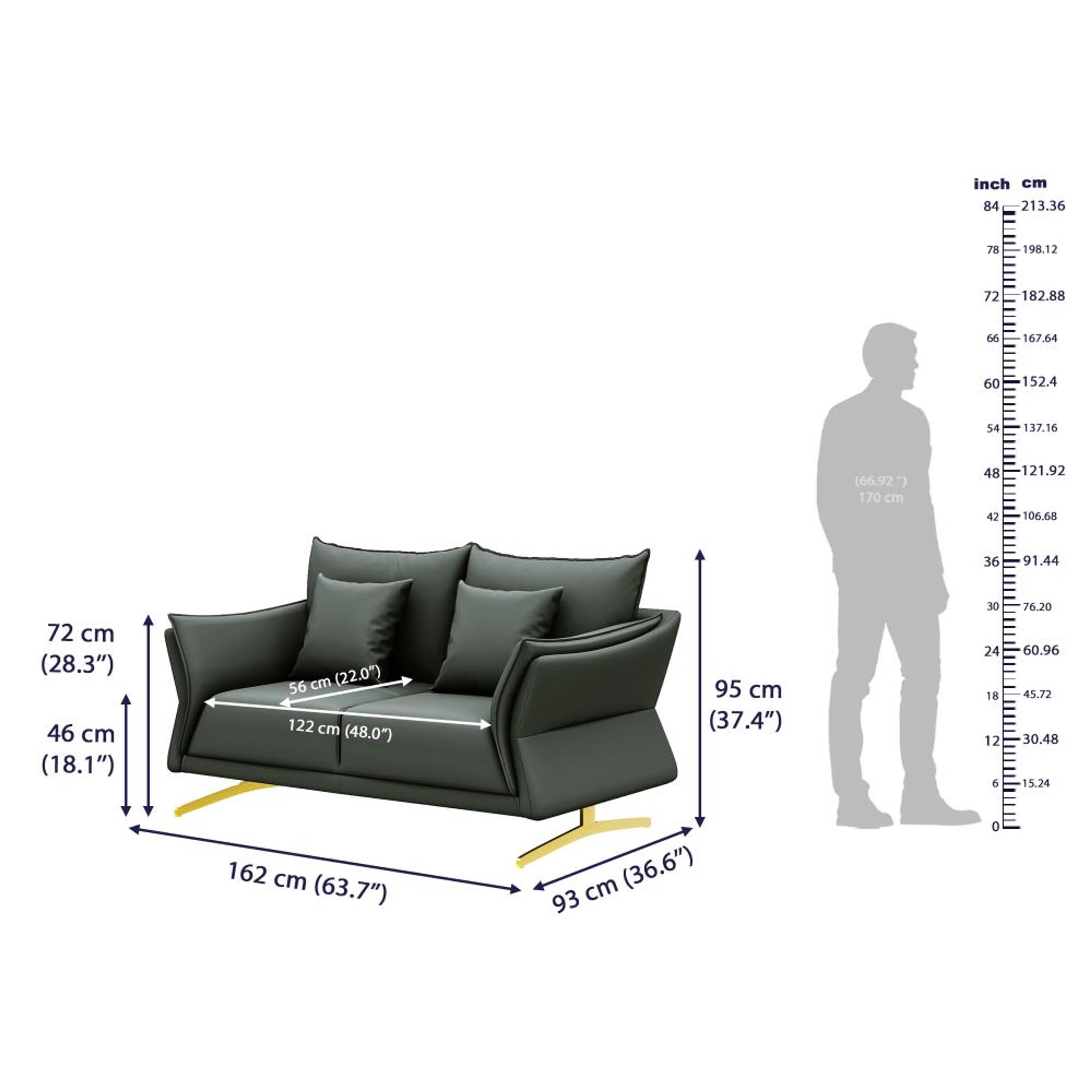 Wakefit Kiribati Sofa Set (2+1+1) Seater Regular, Set (2+1+1), Forest Green 8 Wakefit Kiribati Sofa Set (2+1+1) Seater Regular, Set (2+1+1), Forest Green