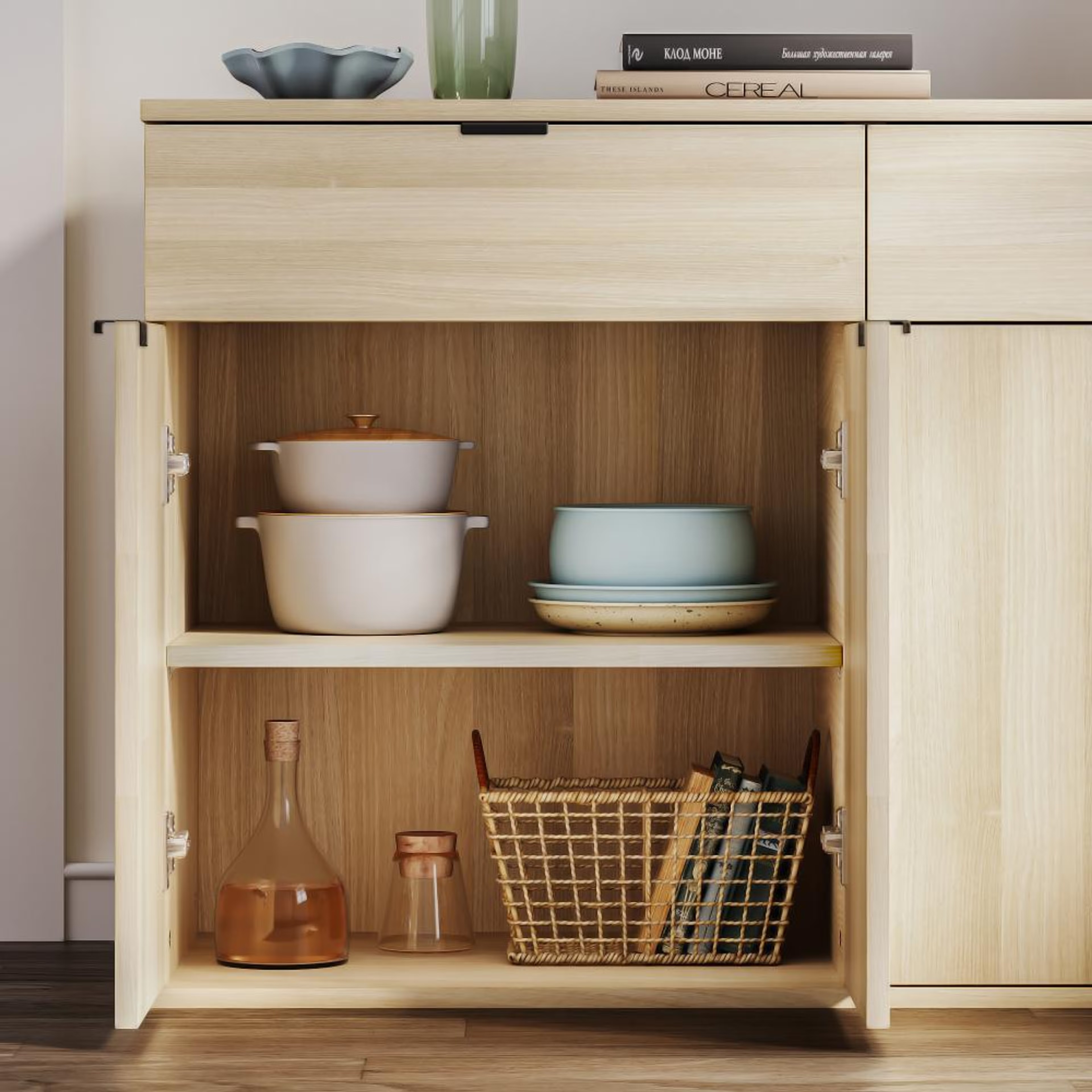 Wakefit Kimani Sideboard (Moldau Acacia) Moldau Acacia