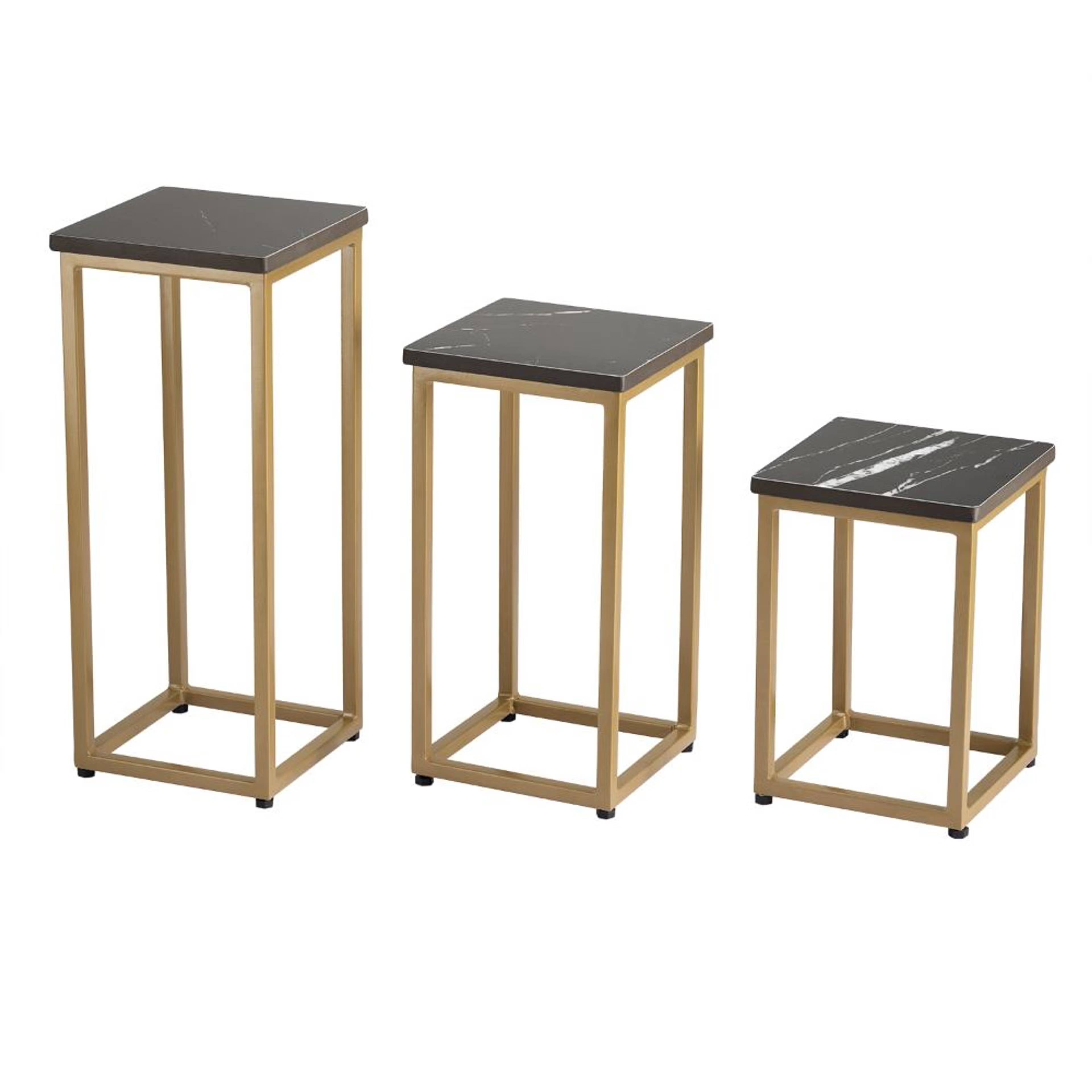 Wakefit Haiku Metal Side Table Colonial Black Top Colonial black