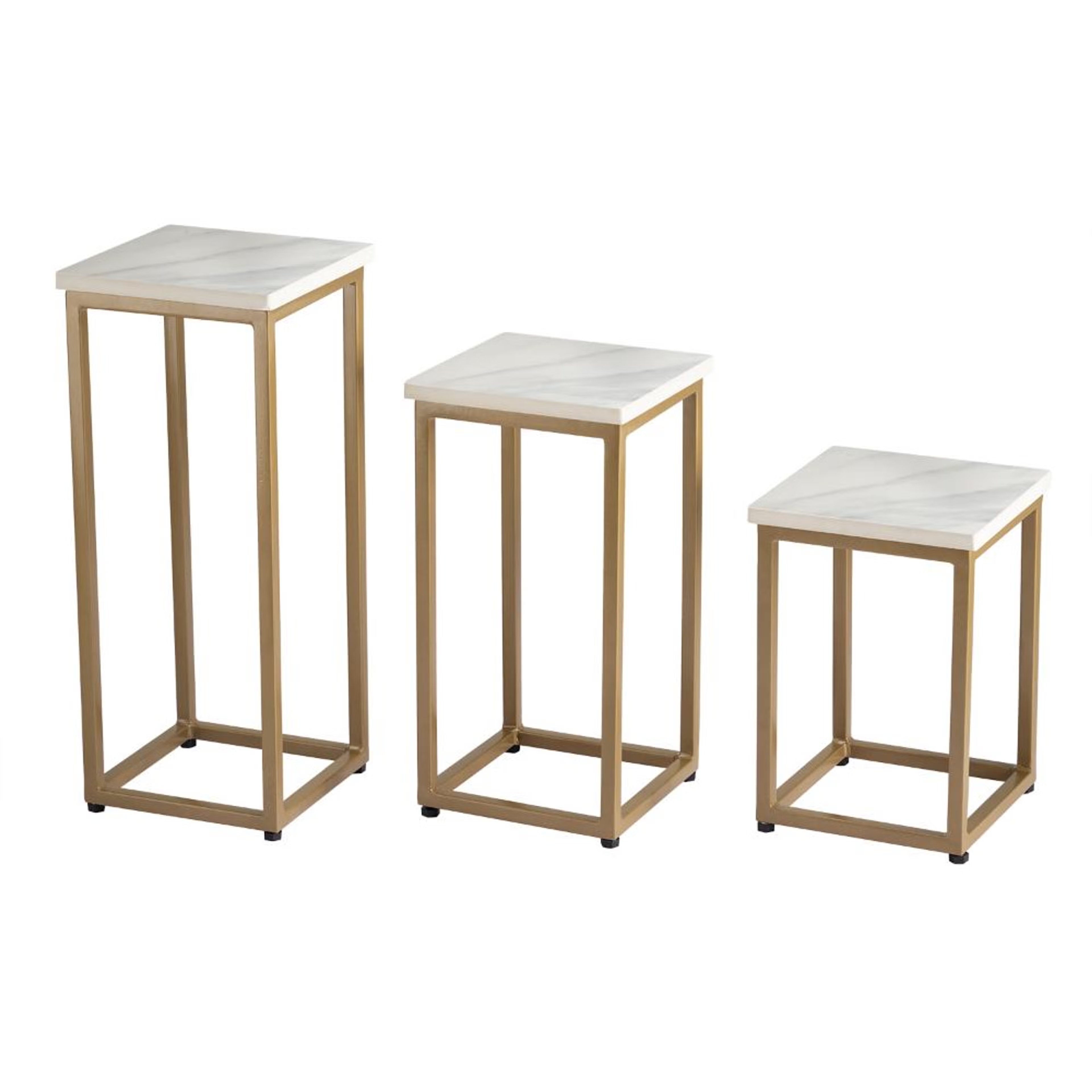Wakefit Haiku Metal Side Table Alaska White Top Alaska White