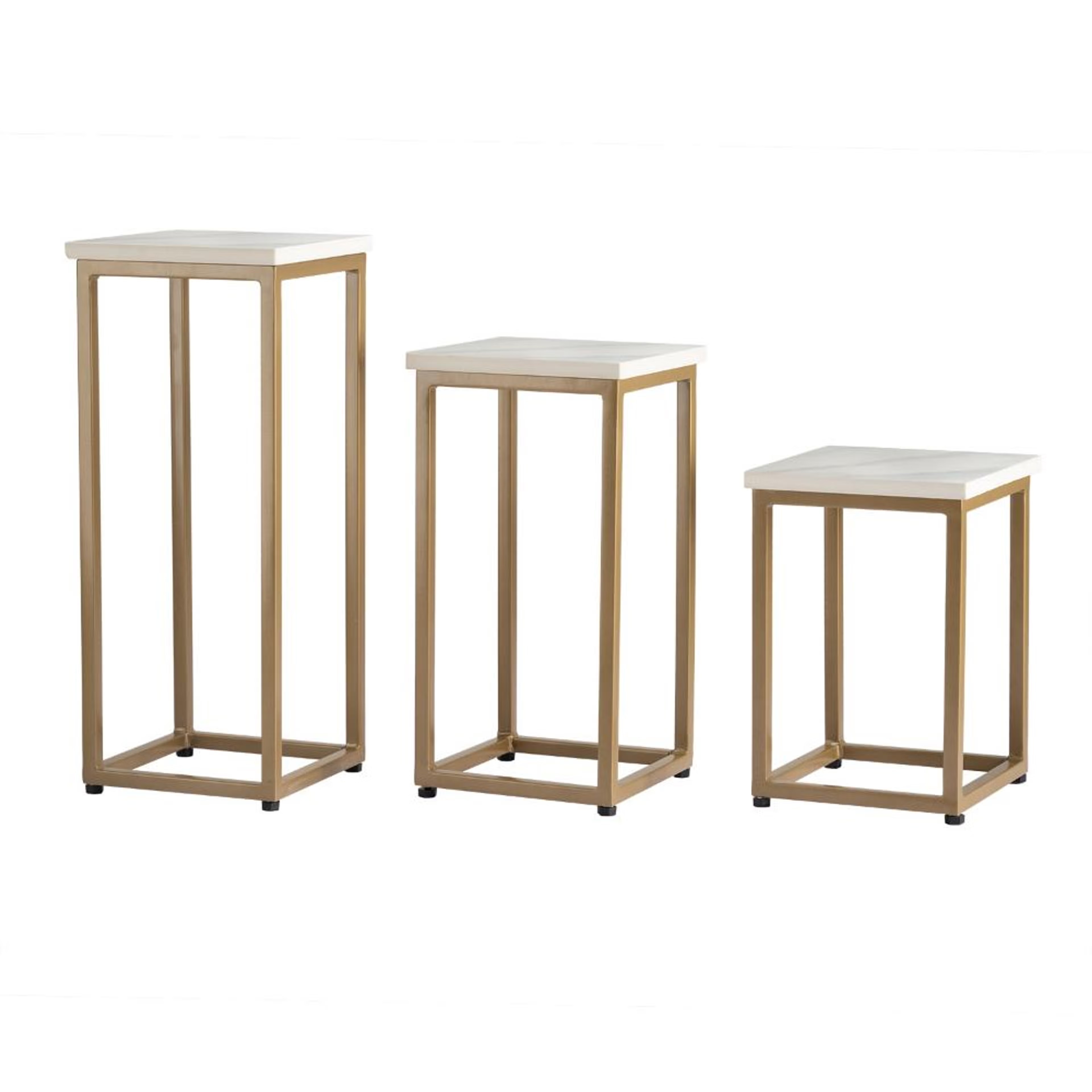 Wakefit Haiku Metal Side Table Alaska White Top Alaska White