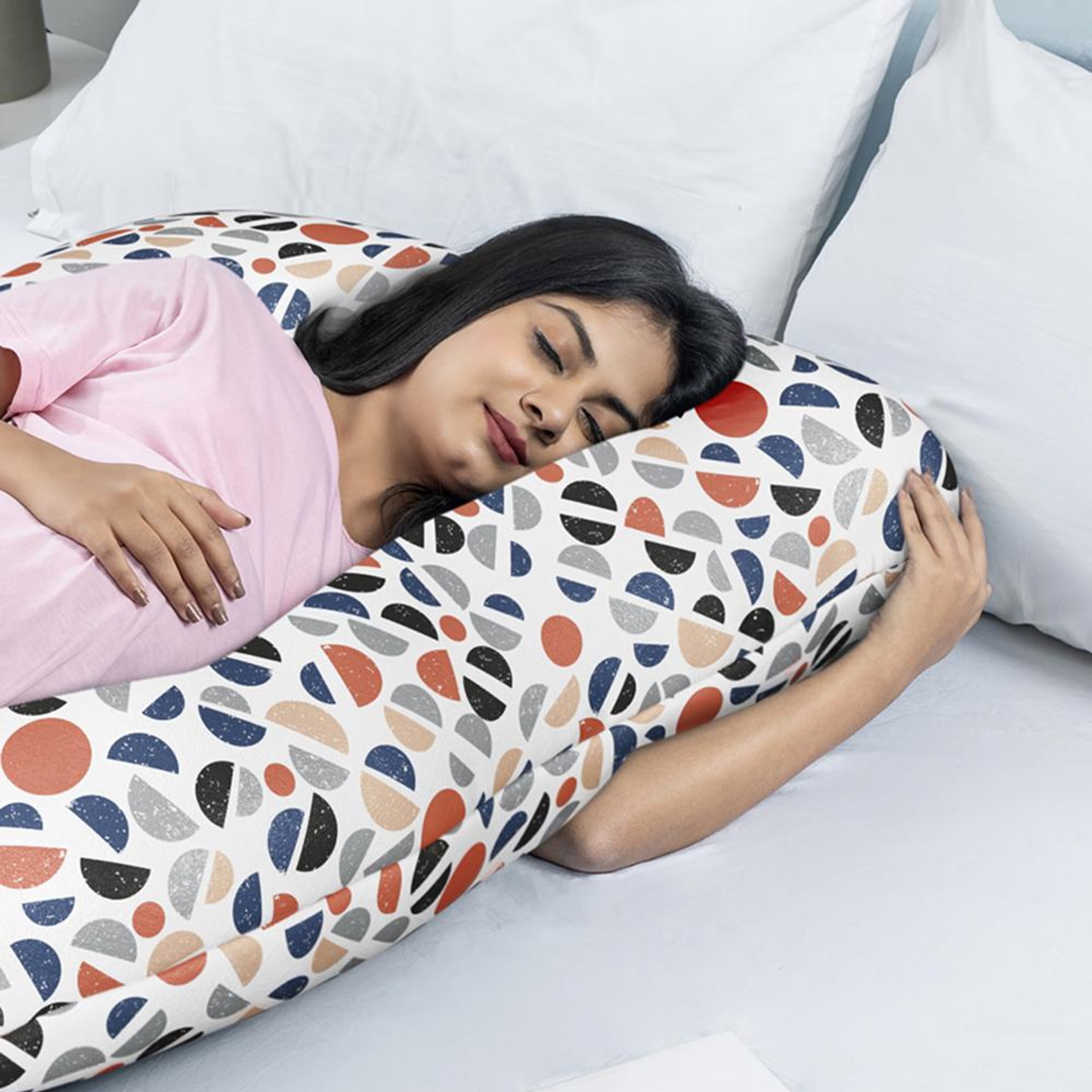 Home 32 Maternity Pillow for Pregnancy Support | U Shape | 100% Cotton & Machine Washable Cover | Bekky U Shape, Cotton, Bekky