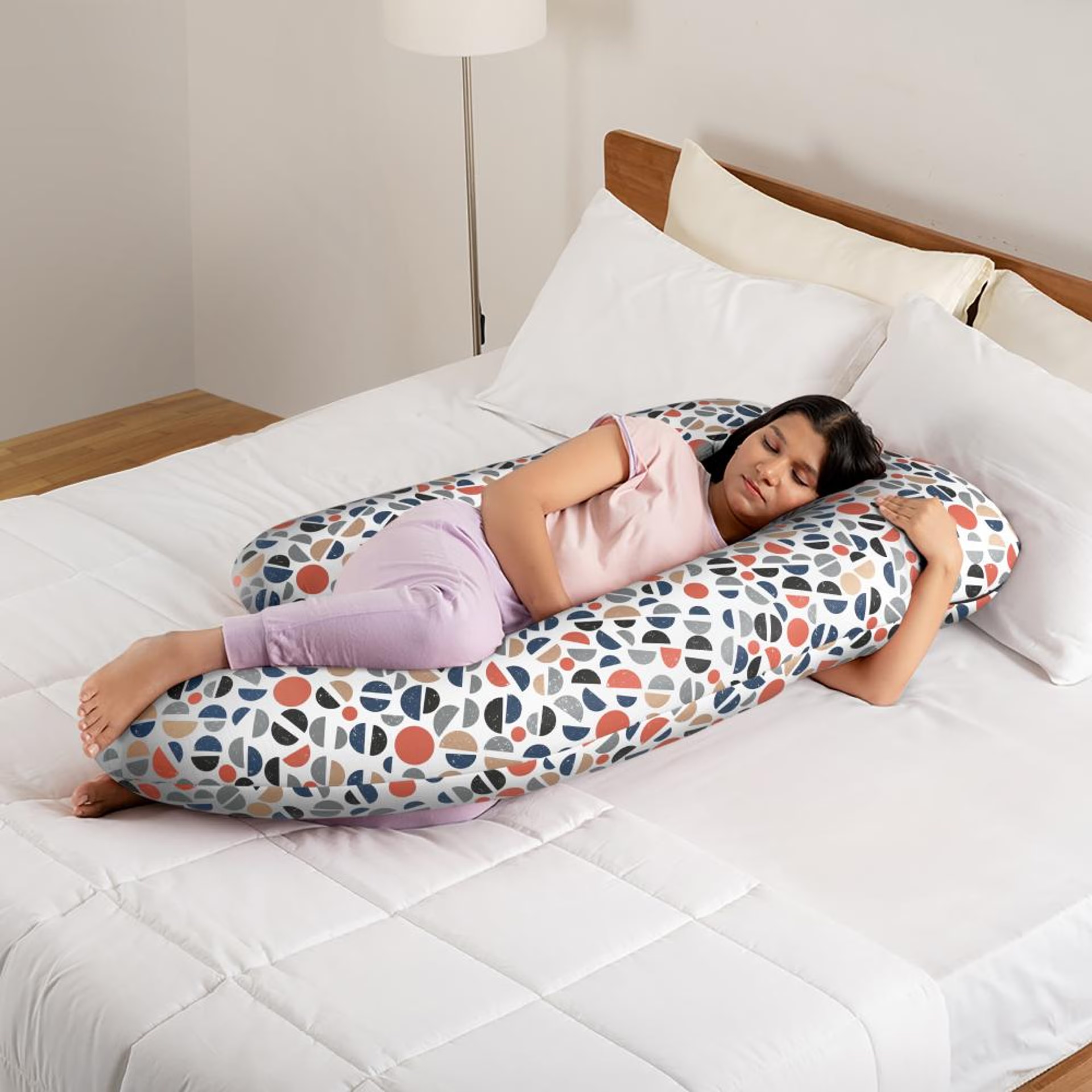 Maternity Pillow for Pregnancy Support | G Shape | 100% Cotton & Machine Washable Cover | Bekky G Shape, Cotton, Bekky