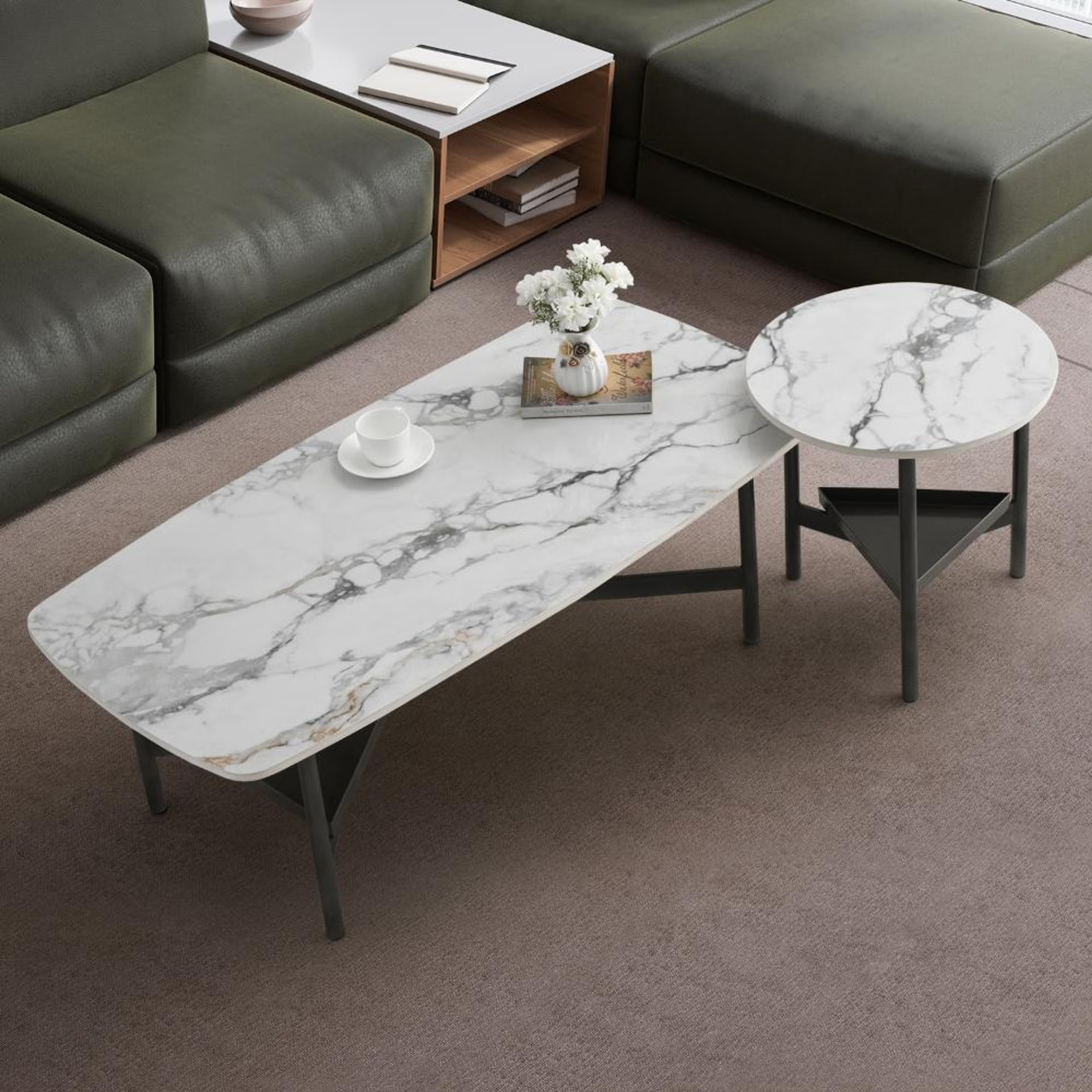 Wakefit Malabar Coffee Table - Amphora White Amphora White