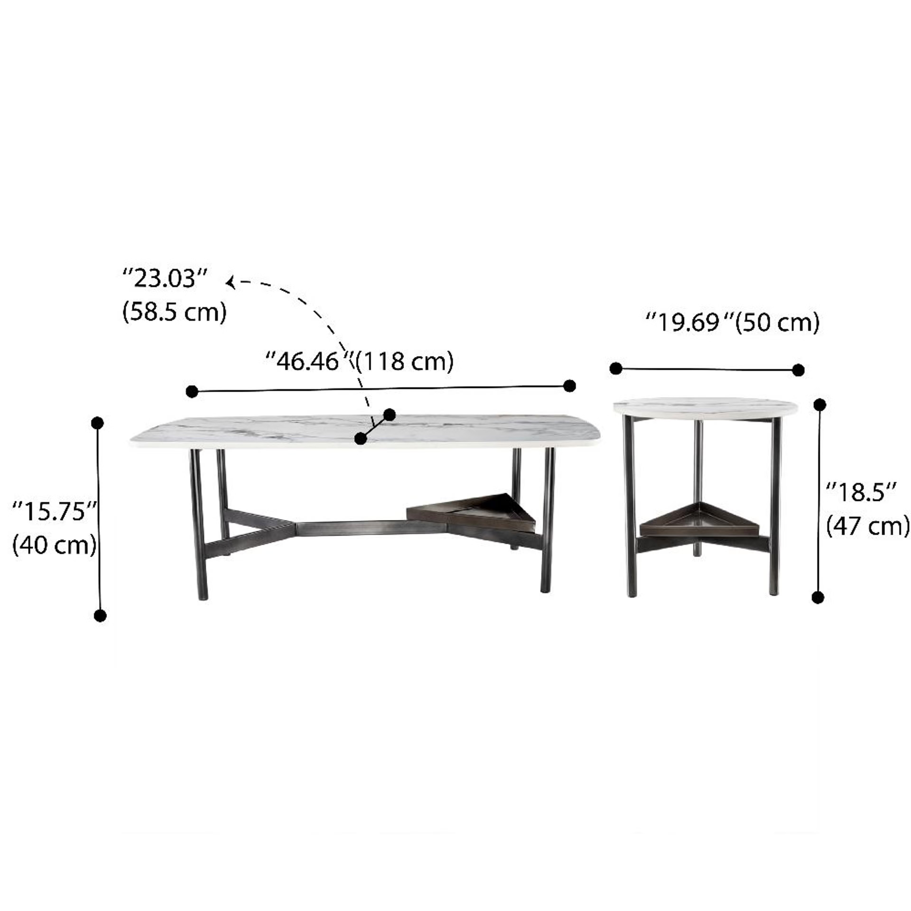 Wakefit Malabar Coffee Table - Amphora White Amphora White 7 Wakefit Malabar Coffee Table - Amphora White Amphora White