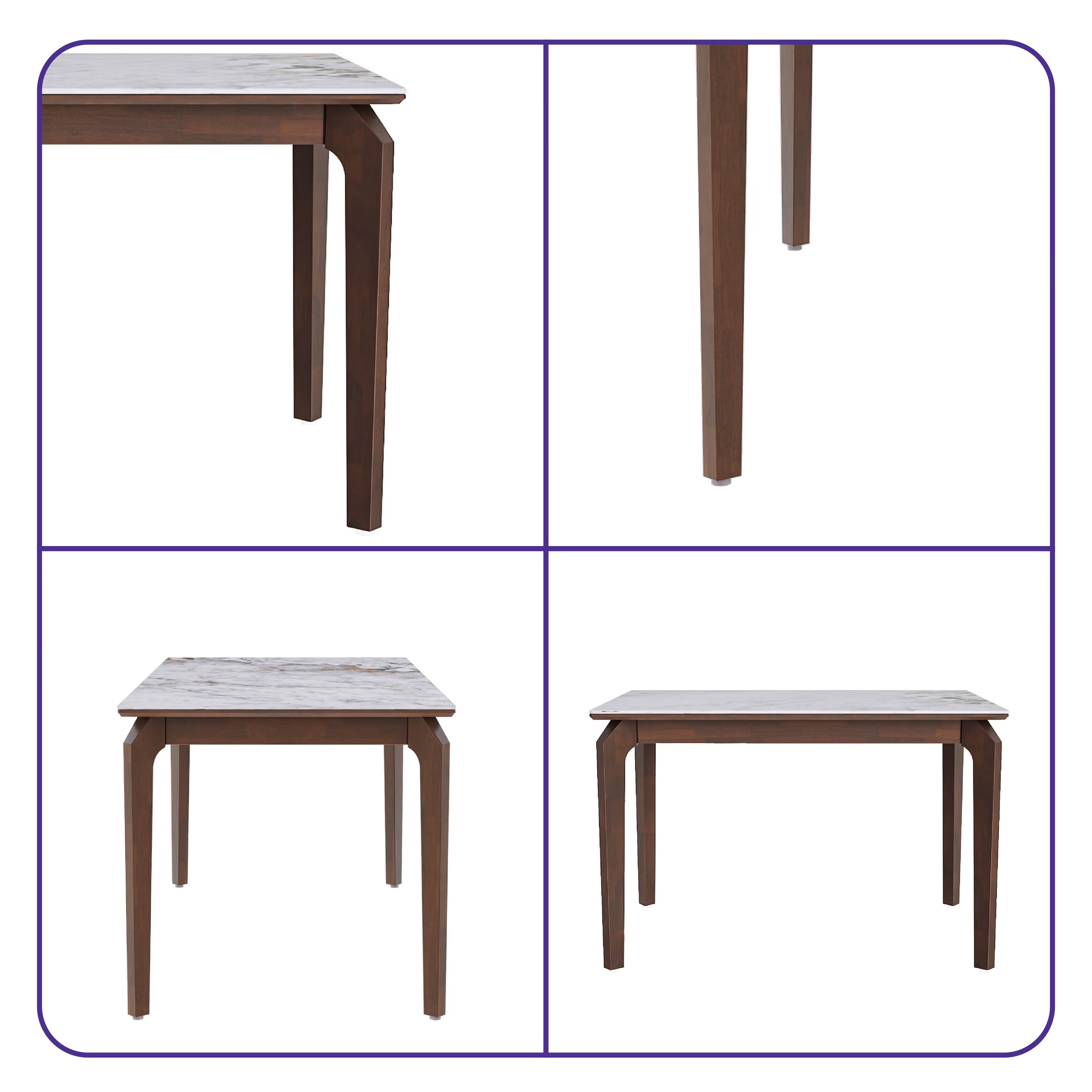 Home 36 Wakefit Kite 6 Seater Dining Table 6 Seater, Irish Walnut