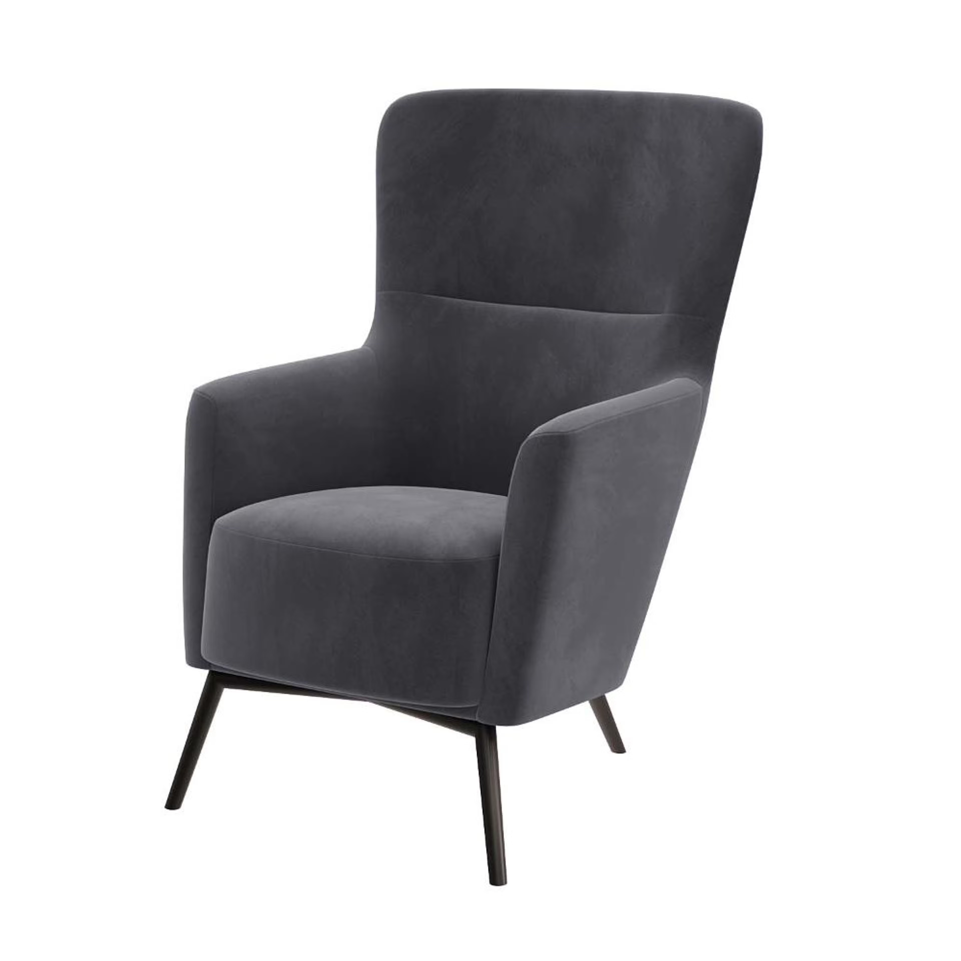 Home 43 Wakefit Aruba Wing Chair Space Grey