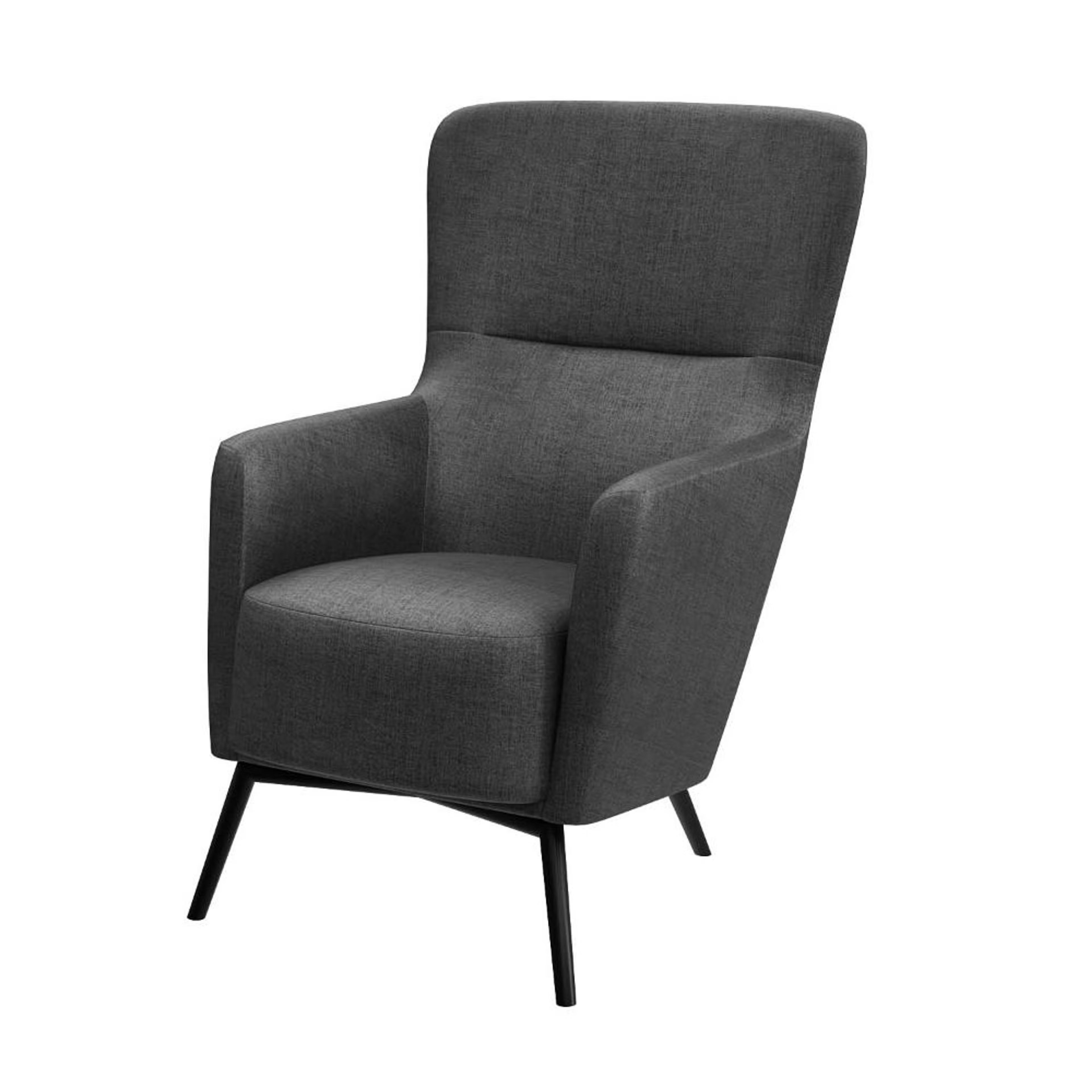 Wakefit Aruba Wing Chair Charcoal Grey 3 Wakefit Aruba Wing Chair Charcoal Grey