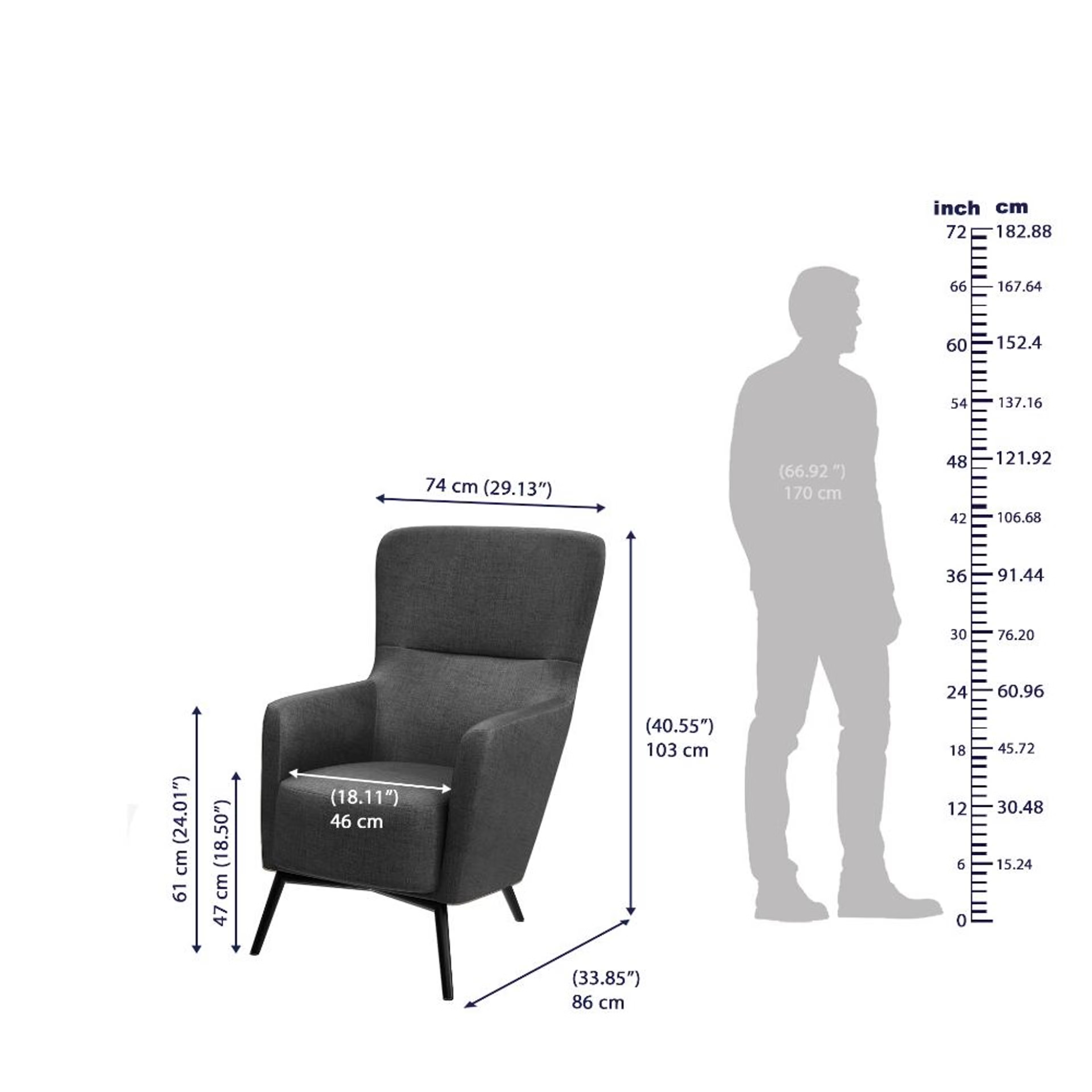 Wakefit Aruba Wing Chair Charcoal Grey 6 Wakefit Aruba Wing Chair Charcoal Grey