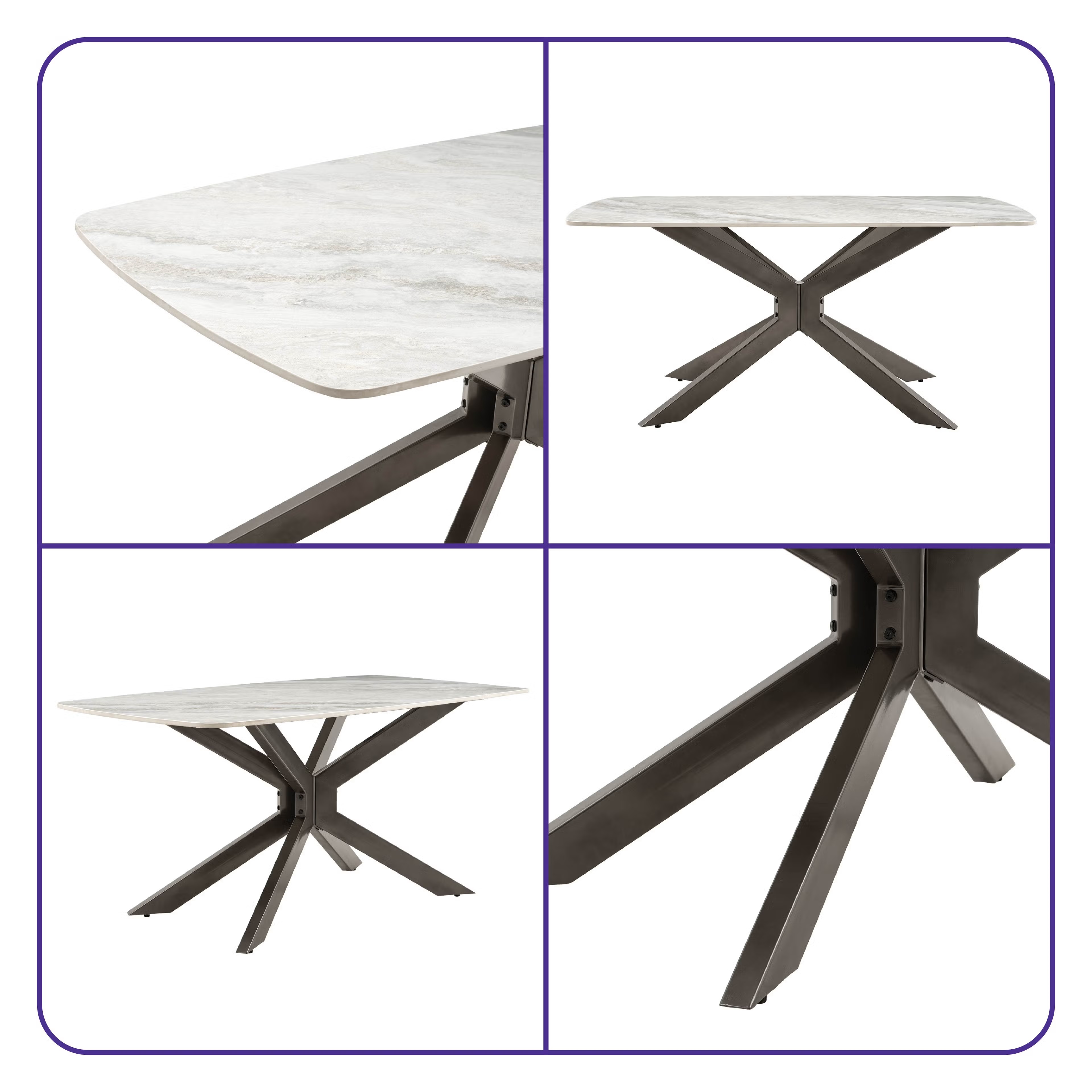 Home 38 Wakefit Salmore Dining Table - Antaliya Beige 6 Seater, Antaliya Beige