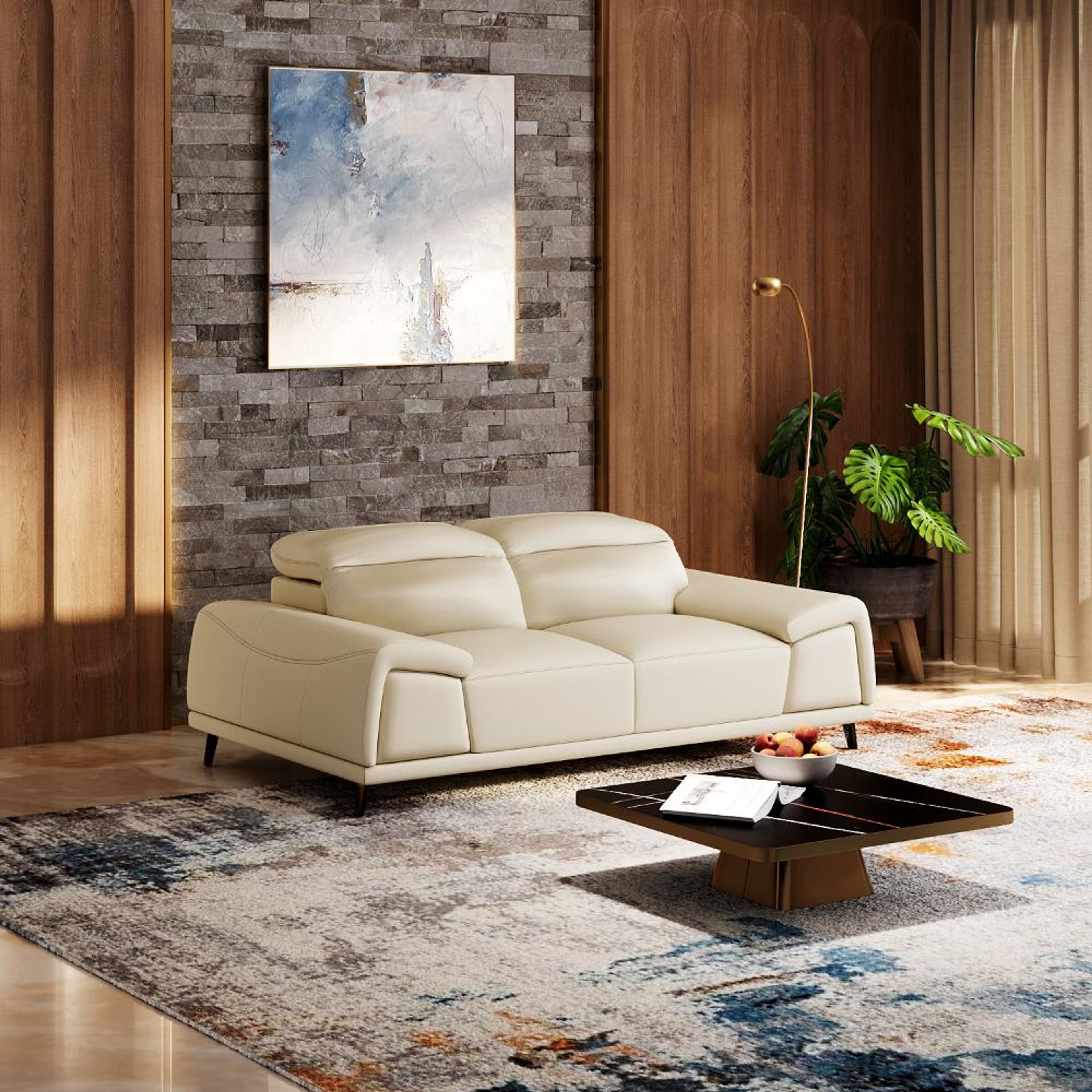 Wakefit Suva Sofa - Two Seater Regular, Two Seater, Beige