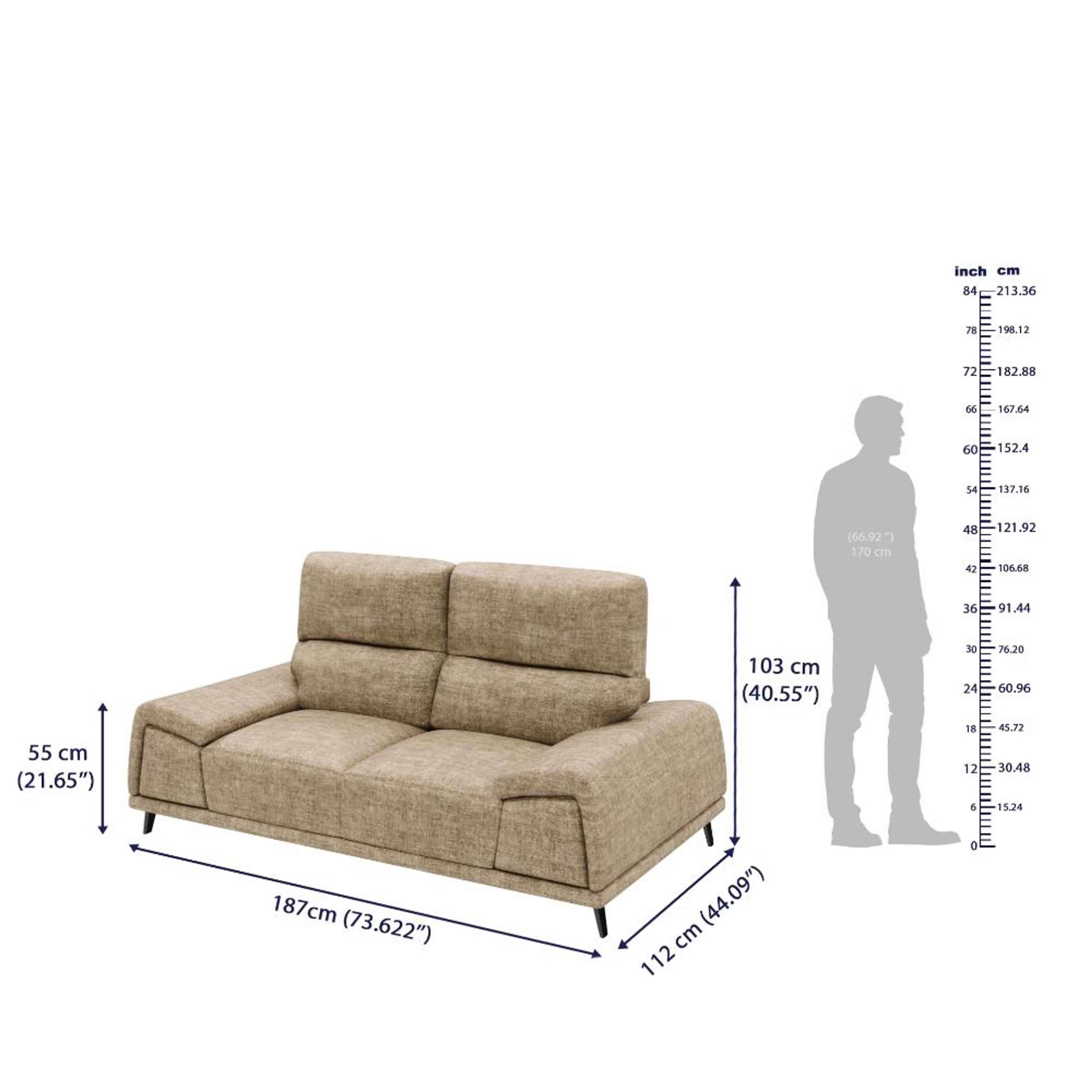 Wakefit Suva Sofa - Two Seater Regular, Two Seater, Taupe 10 Wakefit Suva Sofa - Two Seater Regular, Two Seater, Taupe