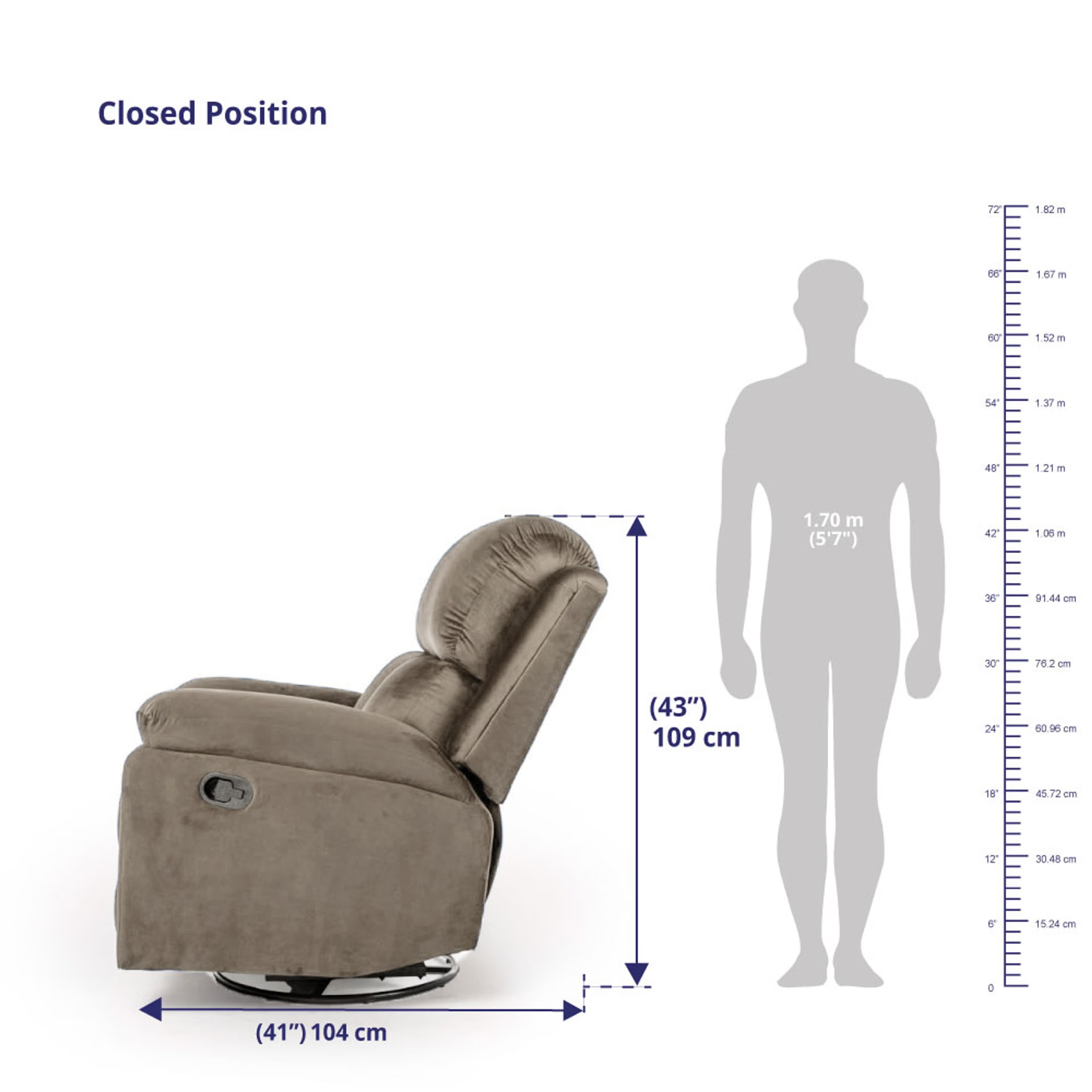 Wakefit Stargazer Recliner - 1 Seater - Stone Manual, Regular, 1 Seater, Stone 17 Wakefit Stargazer Recliner - 1 Seater - Stone Manual, Regular, 1 Seater, Stone