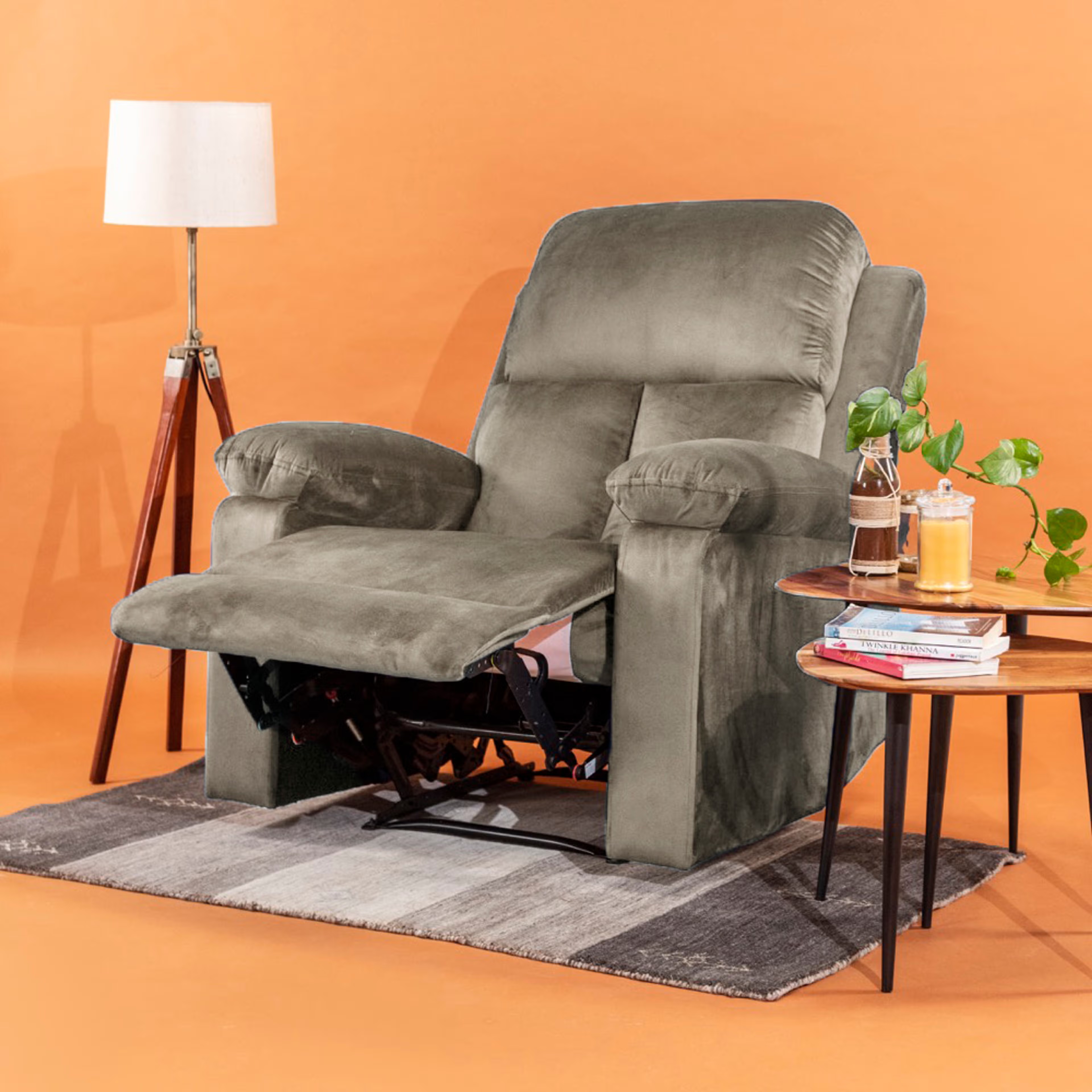 Wakefit Stargazer Recliner - 1 Seater - Stone Manual, Regular, 1 Seater, Stone 2 Wakefit Stargazer Recliner - 1 Seater - Stone Manual, Regular, 1 Seater, Stone