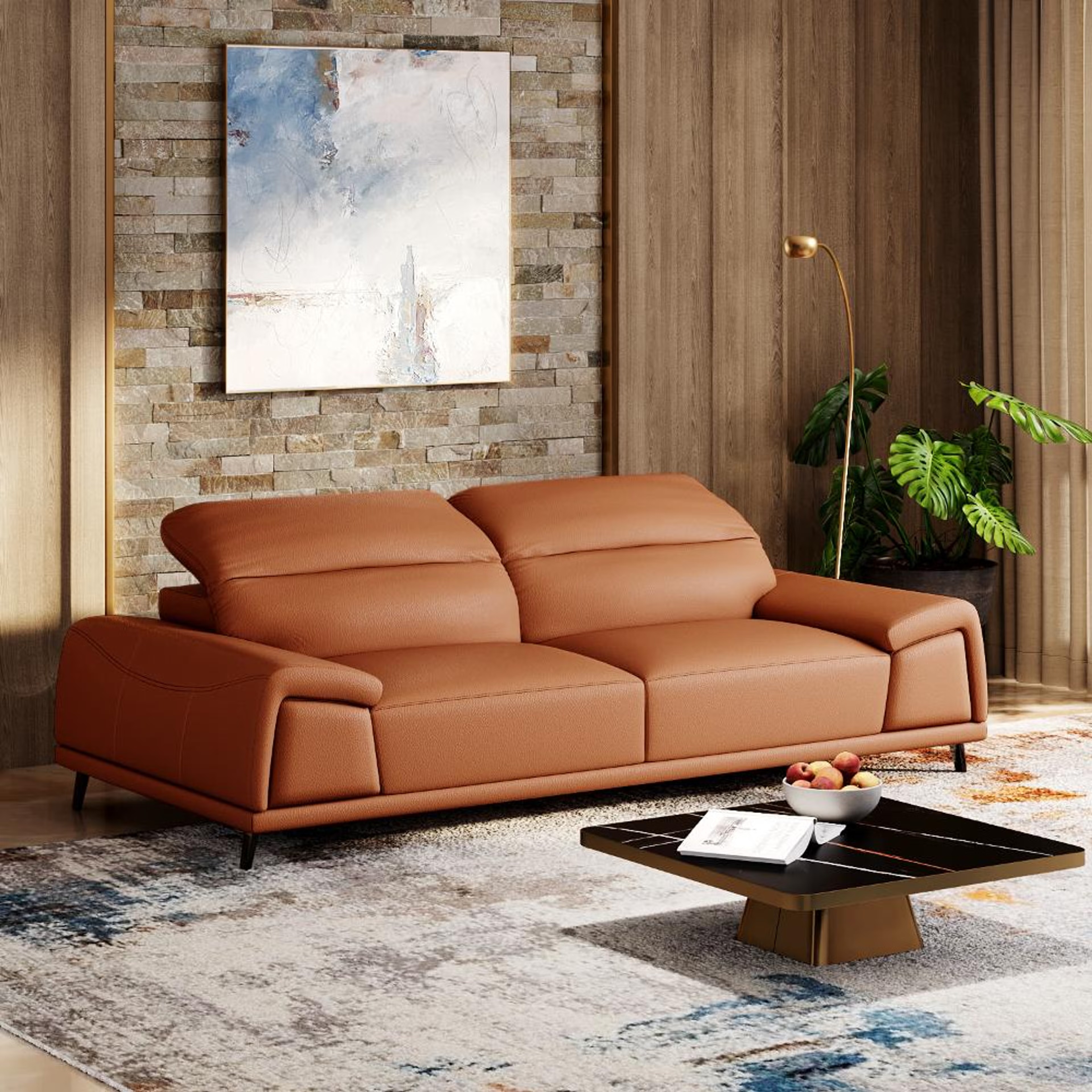 Home 31 Wakefit Suva Sofa Set (3+2) Seater Regular, Set (3+2), Tan