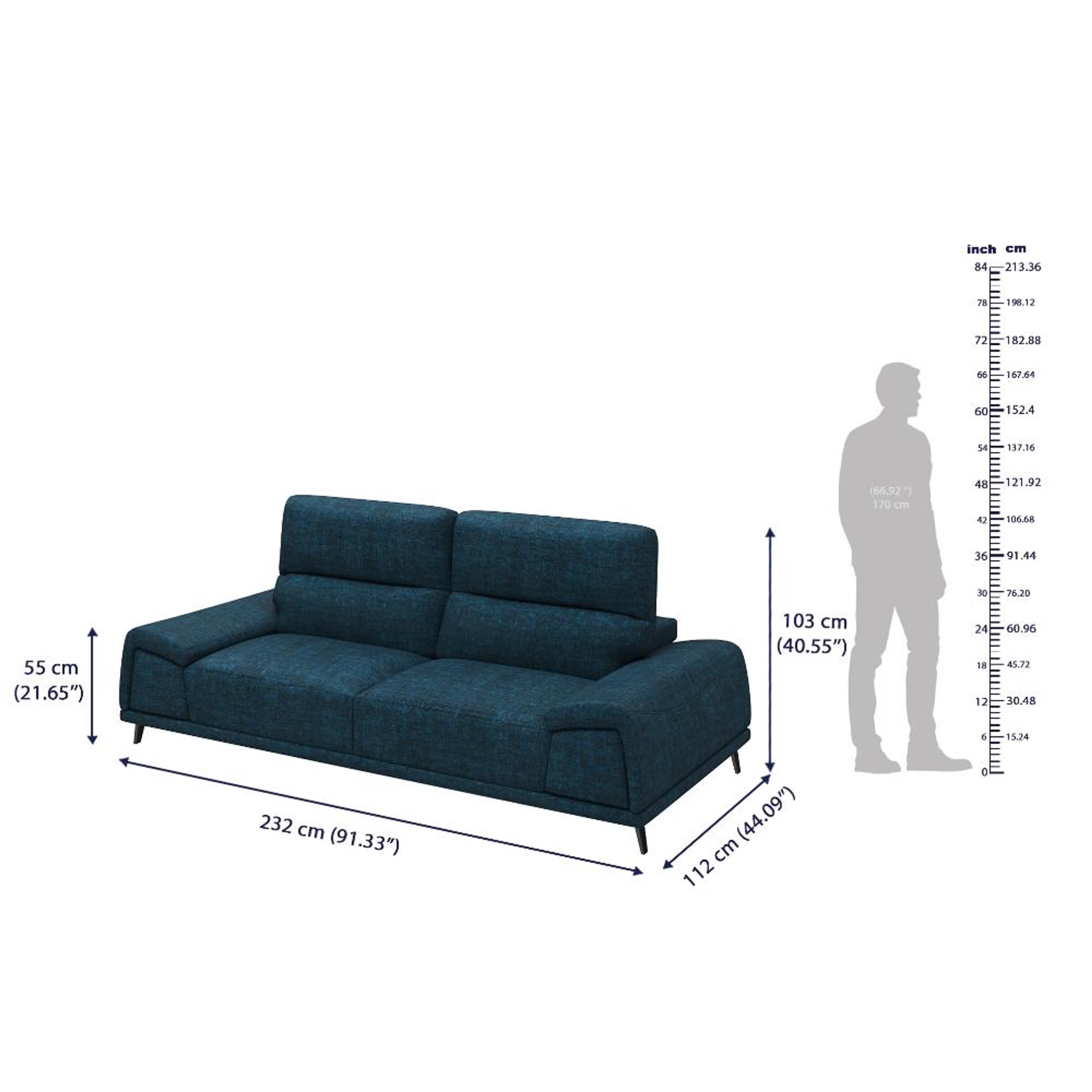 Wakefit Suva Sofa Set (3+1+1) Seater Regular, Set (3+1+1), Deep Ocean 8 Wakefit Suva Sofa Set (3+1+1) Seater Regular, Set (3+1+1), Deep Ocean