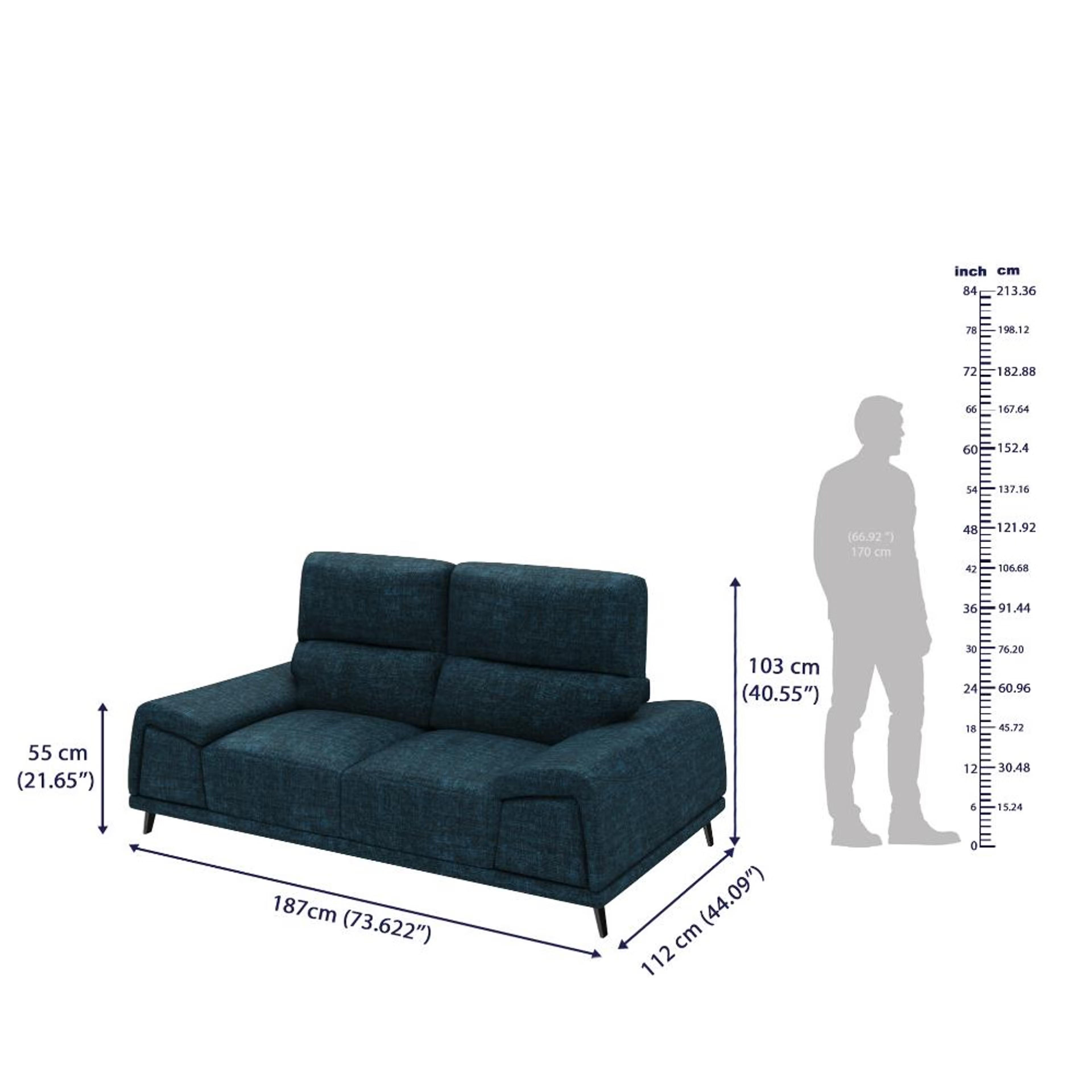 Wakefit Suva Sofa Set (2+1+1) Seater Regular, Set (2+1+1), Deep Ocean 8 Wakefit Suva Sofa Set (2+1+1) Seater Regular, Set (2+1+1), Deep Ocean