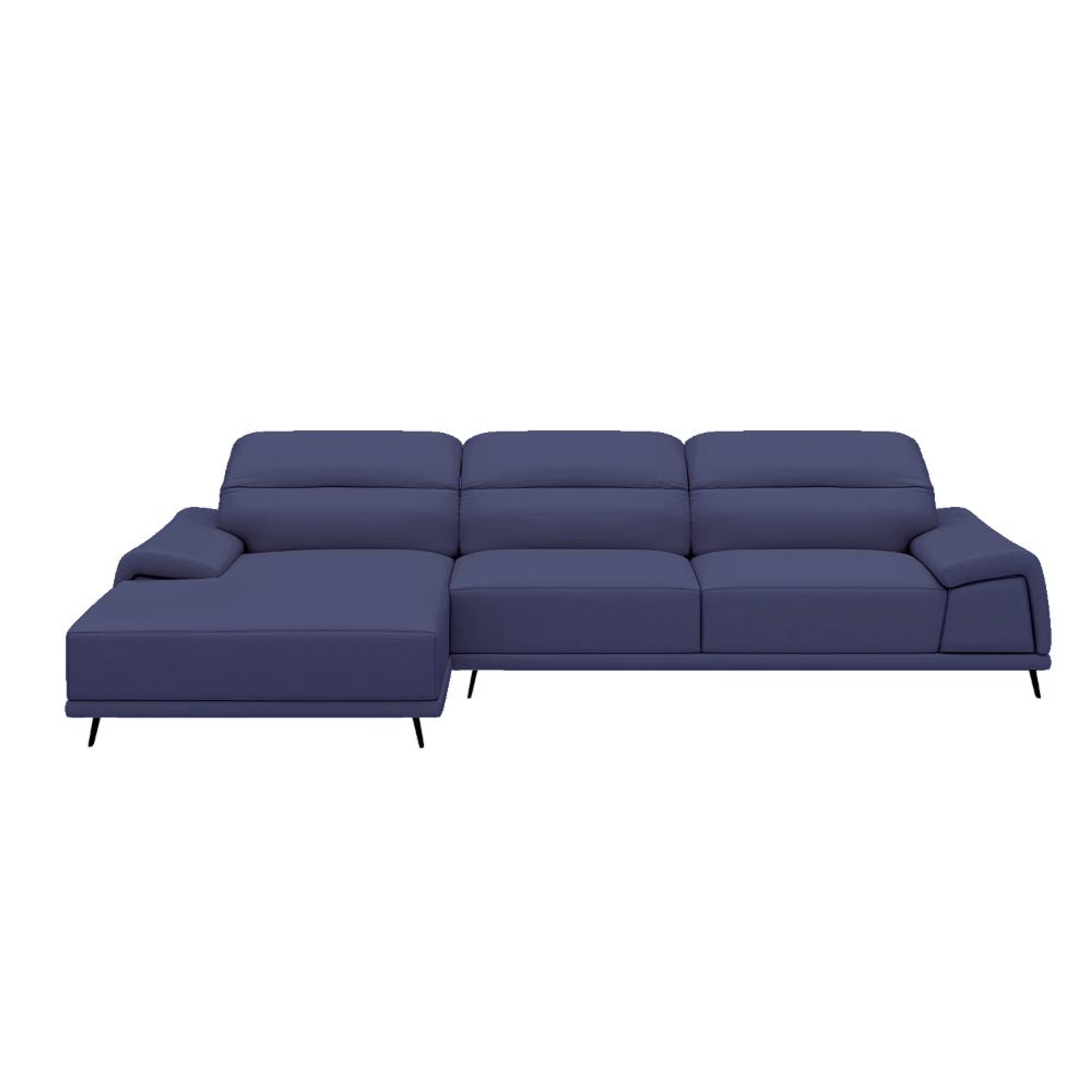Home 26 Wakefit Suva L Shape Sofa Set (3 Seater + Left Aligned Chaise) Sectional, Set (3 Seater + Left Aligned Chaise), Blue