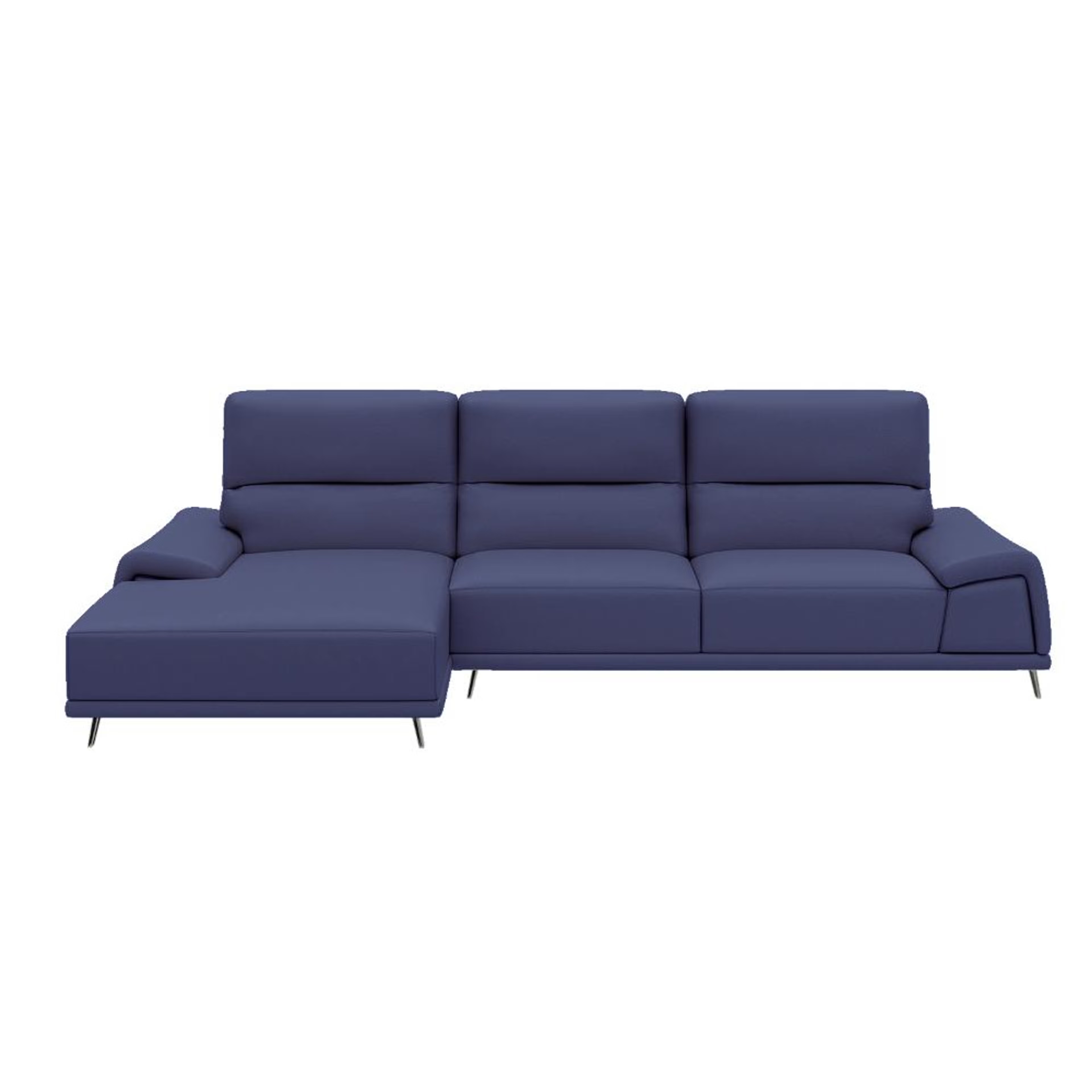 Home 27 Wakefit Suva L Shape Sofa Set (3 Seater + Left Aligned Chaise) Sectional, Set (3 Seater + Left Aligned Chaise), Blue