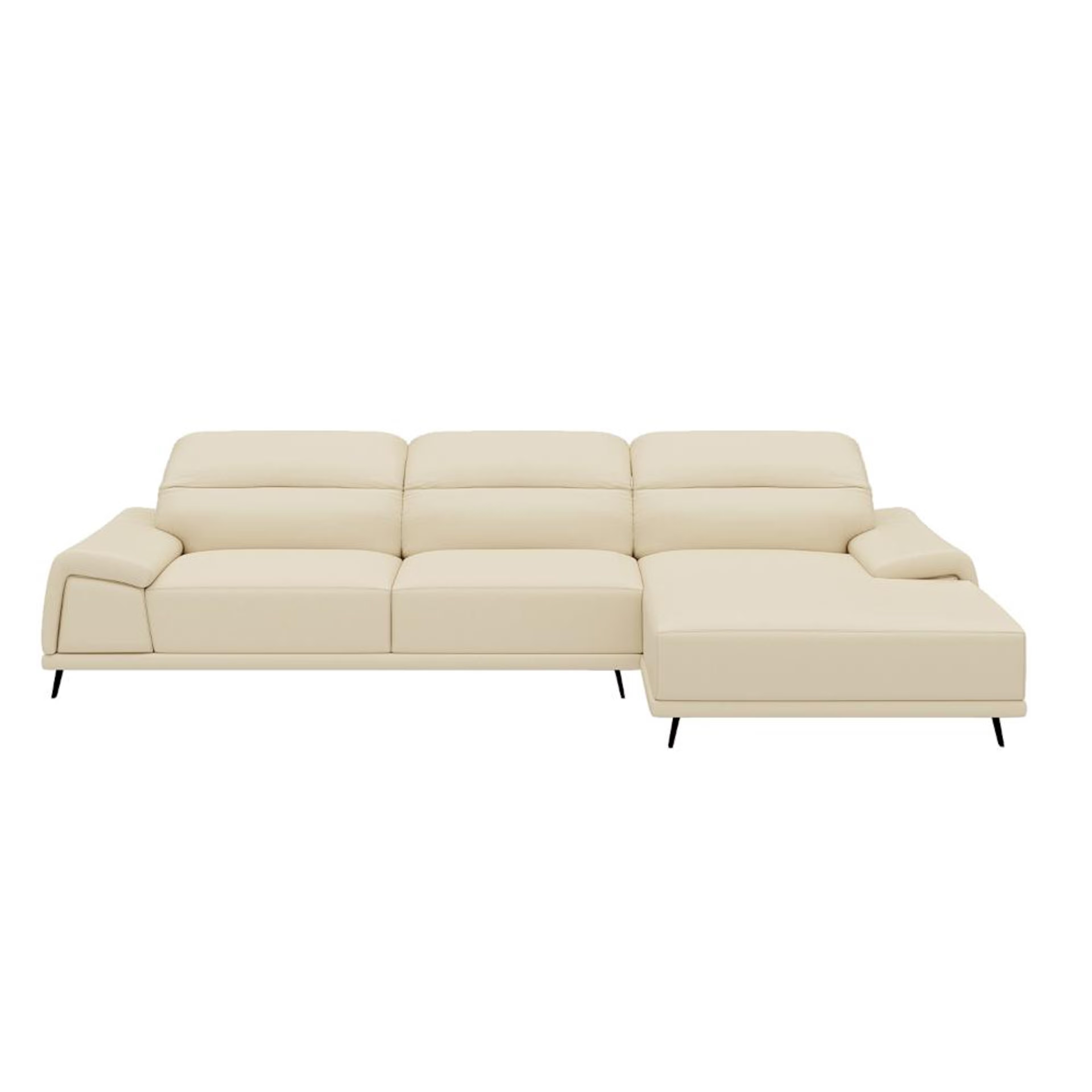 Home 46 Wakefit Suva L Shape Sofa Set (3 Seater + Right Aligned Chaise) Sectional, Set (3 Seater + Right Aligned Chaise), Beige