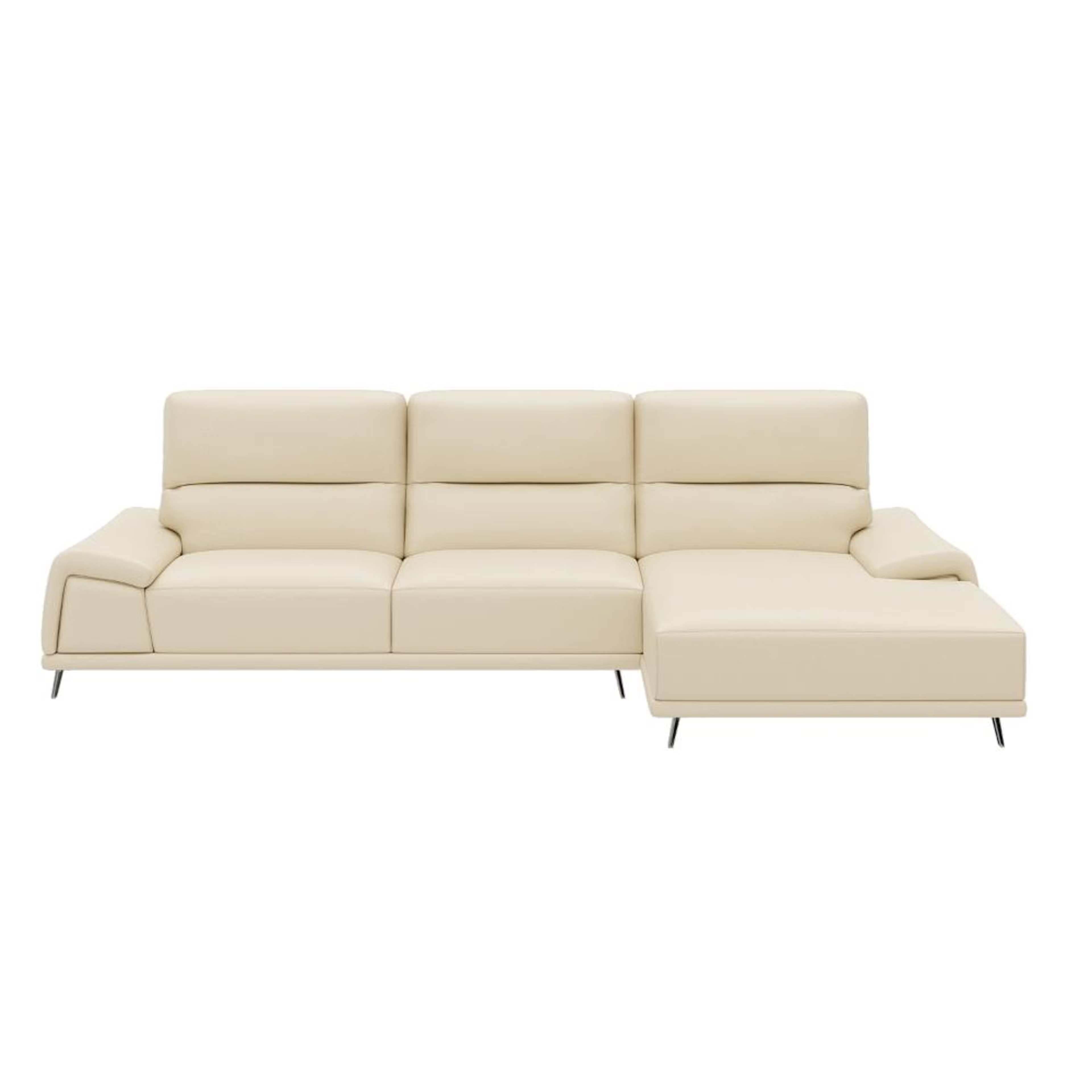 Home 47 Wakefit Suva L Shape Sofa Set (3 Seater + Right Aligned Chaise) Sectional, Set (3 Seater + Right Aligned Chaise), Beige