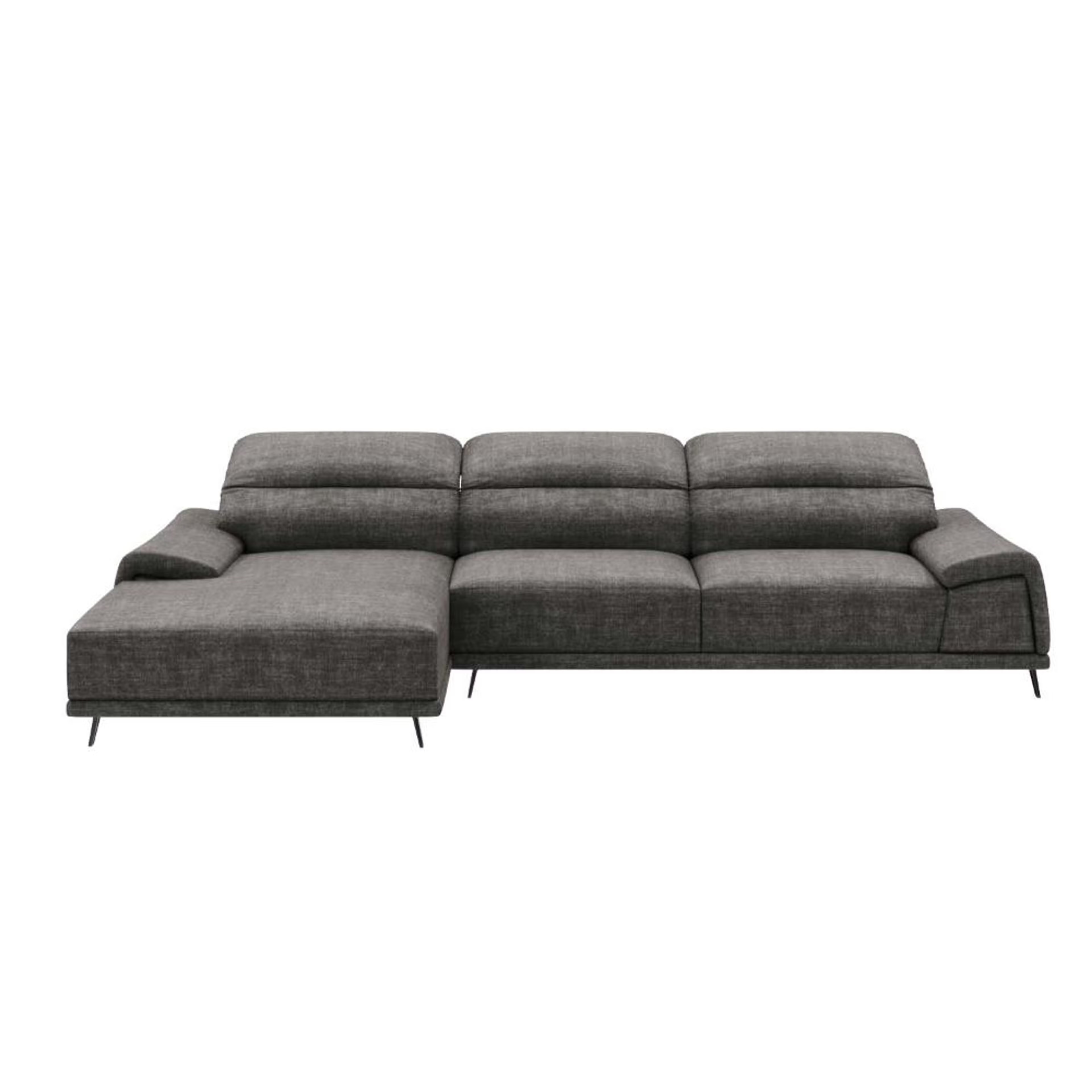 Home 40 Wakefit Suva L Shape Sofa Set (3 Seater + Left Aligned Chaise) Sectional, Set (3 Seater + Left Aligned Chaise), Graphite