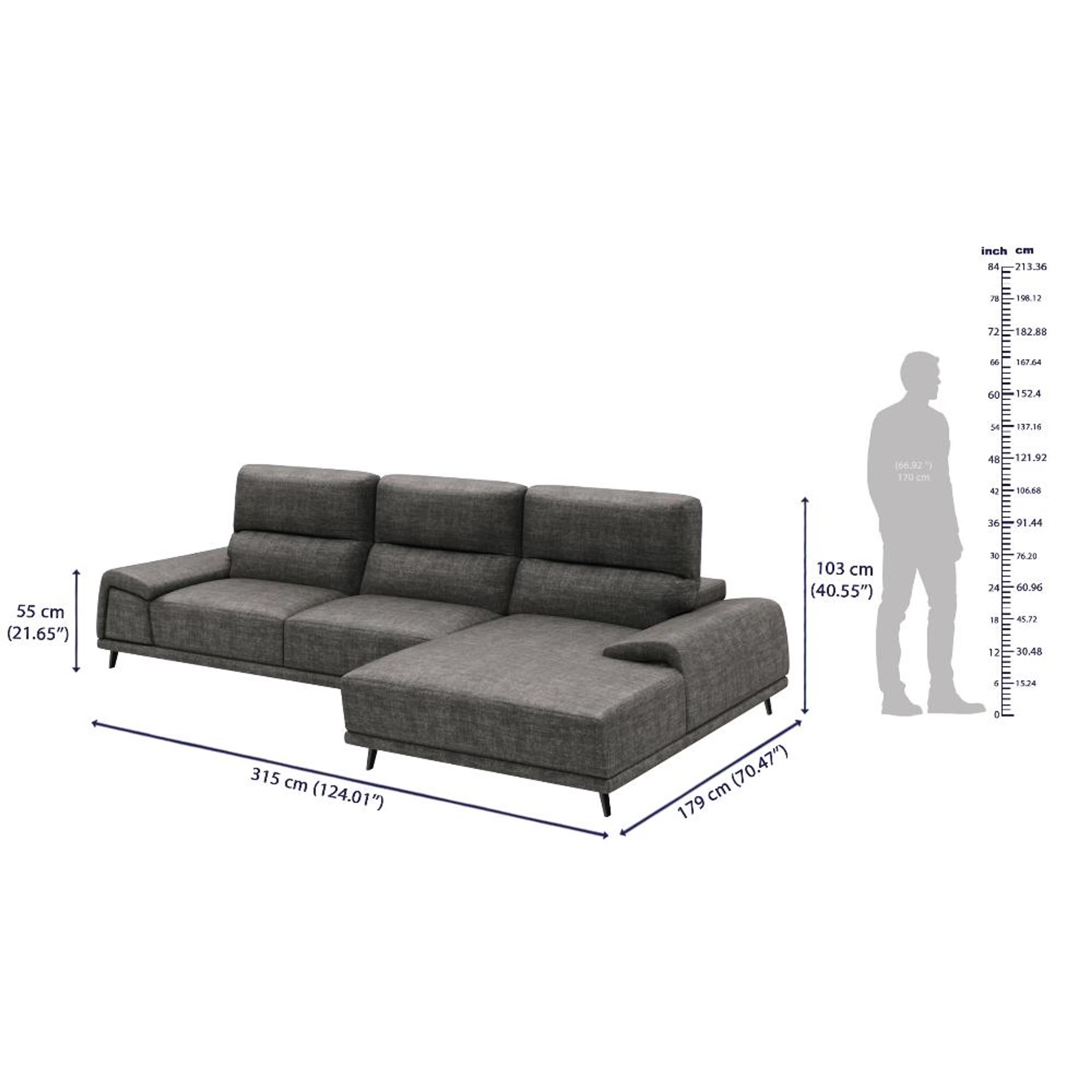 Wakefit Suva L Shape Sofa Set (3 Seater + Right Aligned Chaise) Sectional, Set (3 Seater + Right Aligned Chaise), Graphite 10 Wakefit Suva L Shape Sofa Set (3 Seater + Right Aligned Chaise) Sectional, Set (3 Seater + Right Aligned Chaise), Graphite