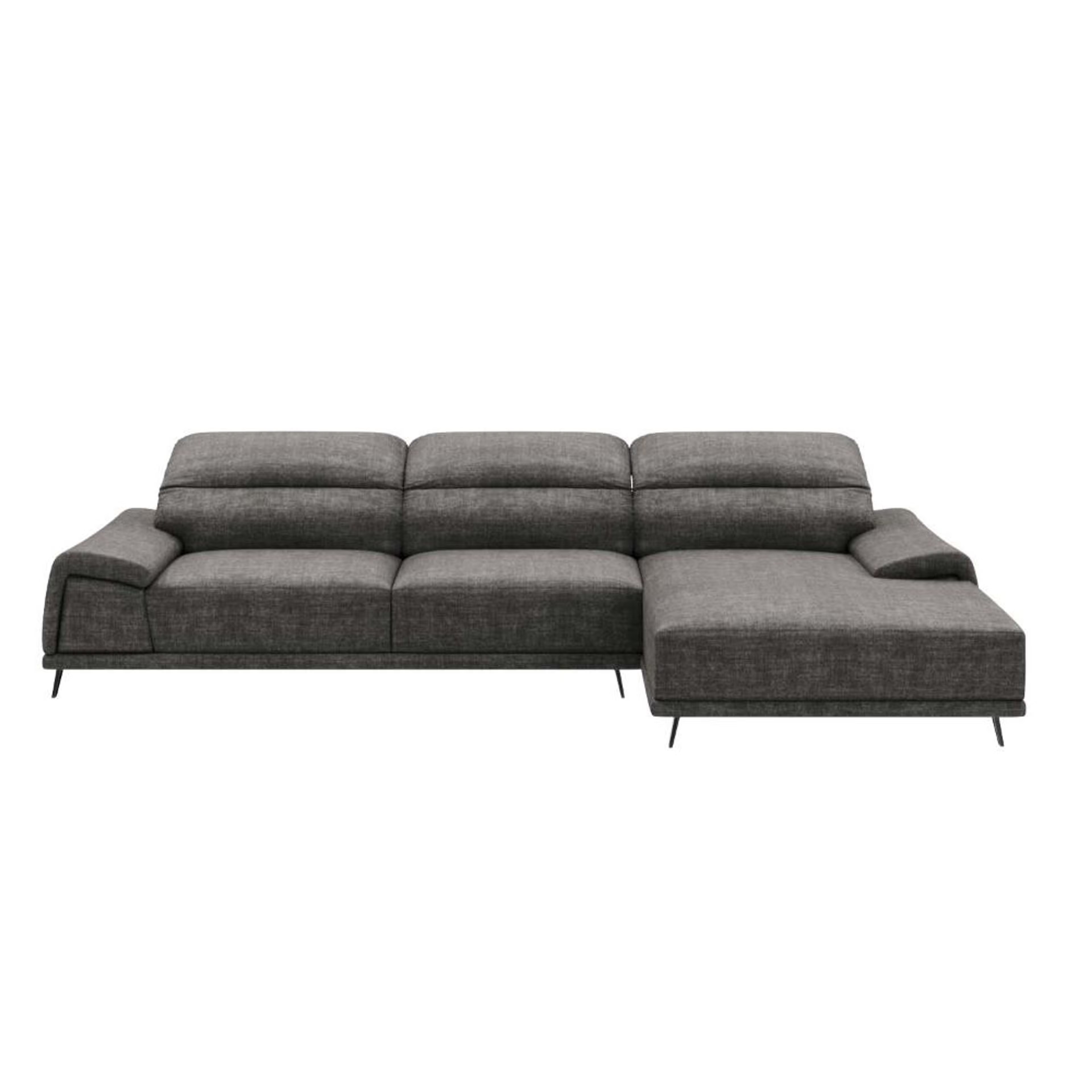 Wakefit Suva L Shape Sofa Set (3 Seater + Right Aligned Chaise) Sectional, Set (3 Seater + Right Aligned Chaise), Graphite