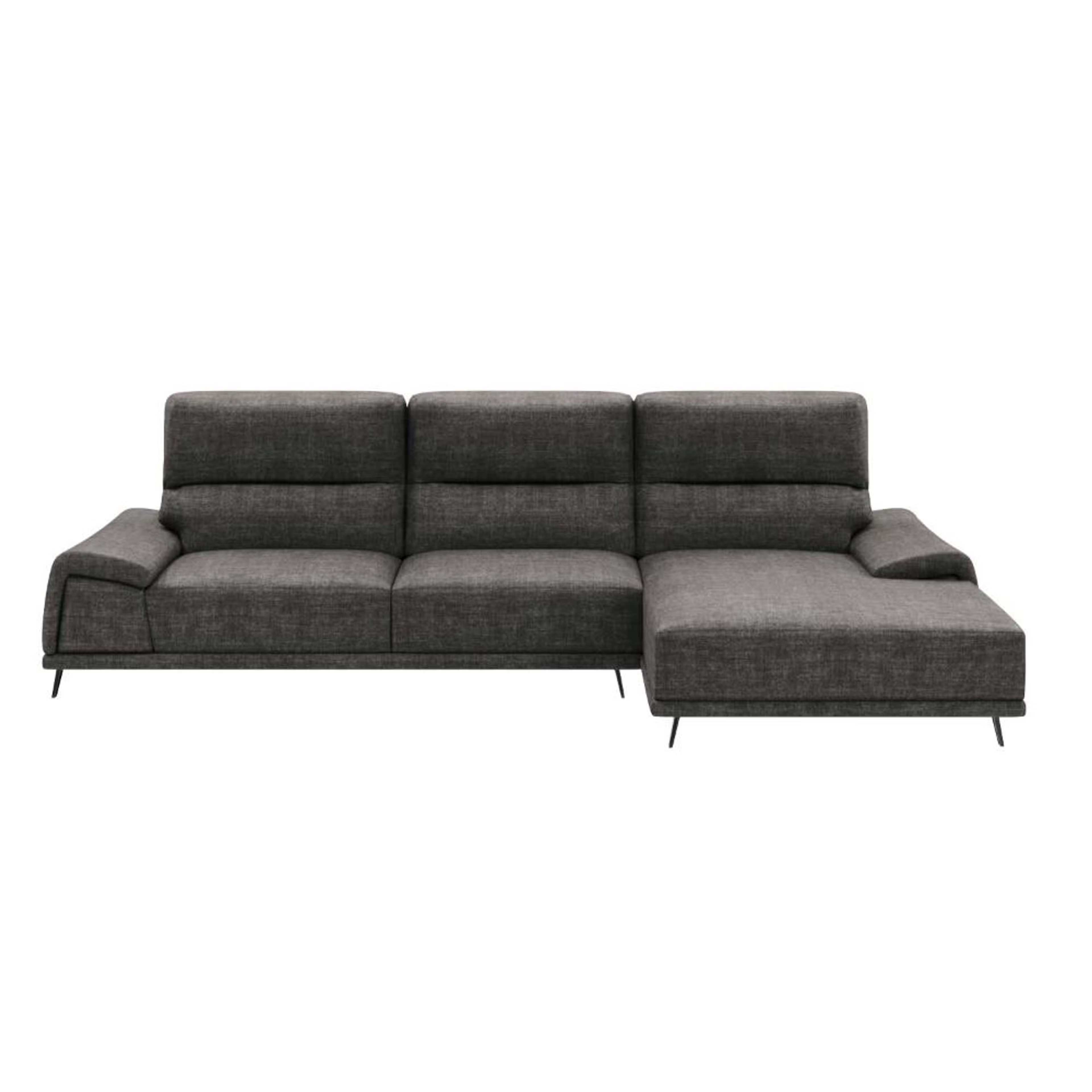 Wakefit Suva L Shape Sofa Set (3 Seater + Right Aligned Chaise) Sectional, Set (3 Seater + Right Aligned Chaise), Graphite