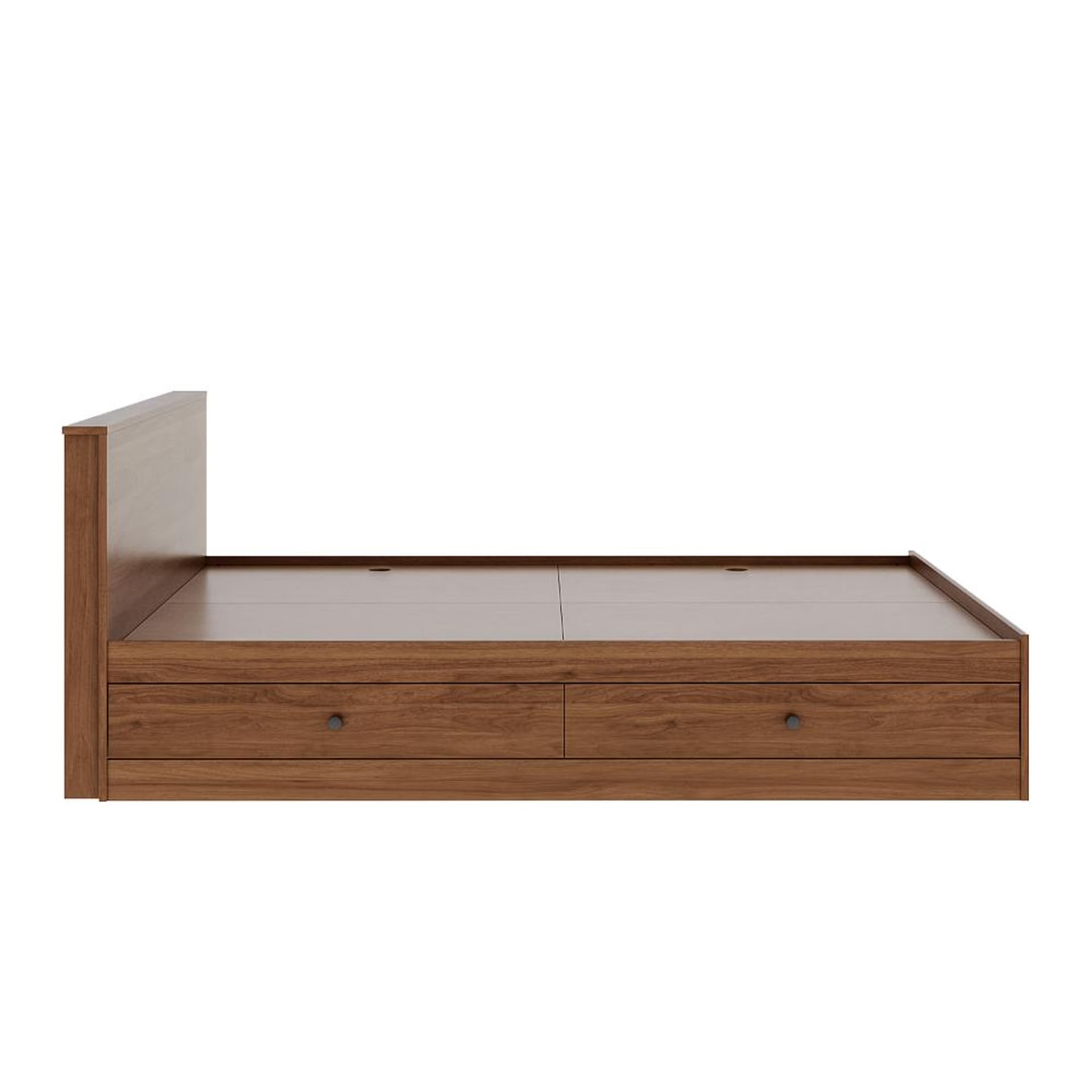 Wakefit Taurus Queen Side Storage Engineered Wood Bed Columbian walnut Queen - 78" x 60\