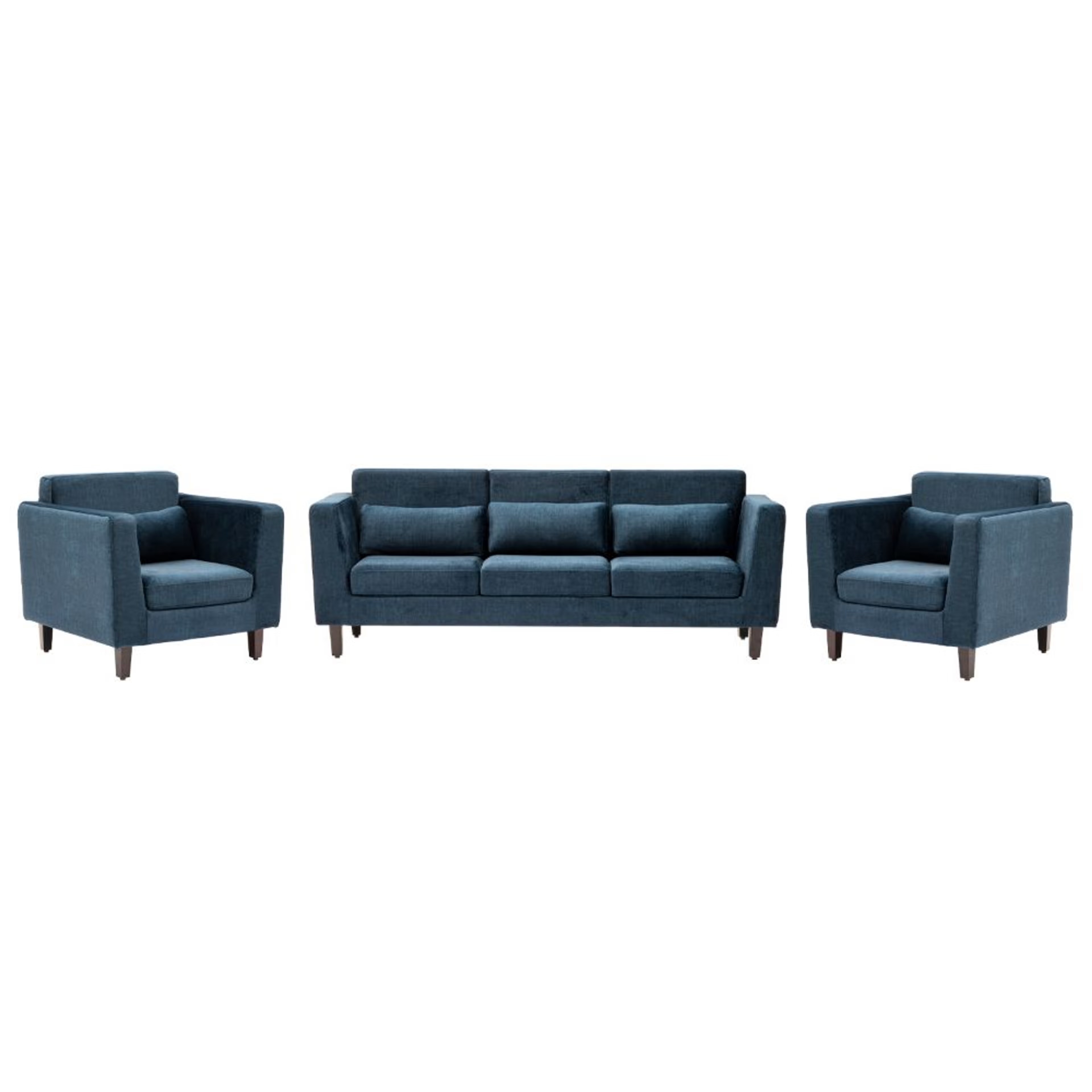Wakefit Snoozepro Plus Sofa Set - (3+1+1) Vogue Deep Ocean Regular, 3 Seater + 1 Seater + 1 Seater, Deep Ocean