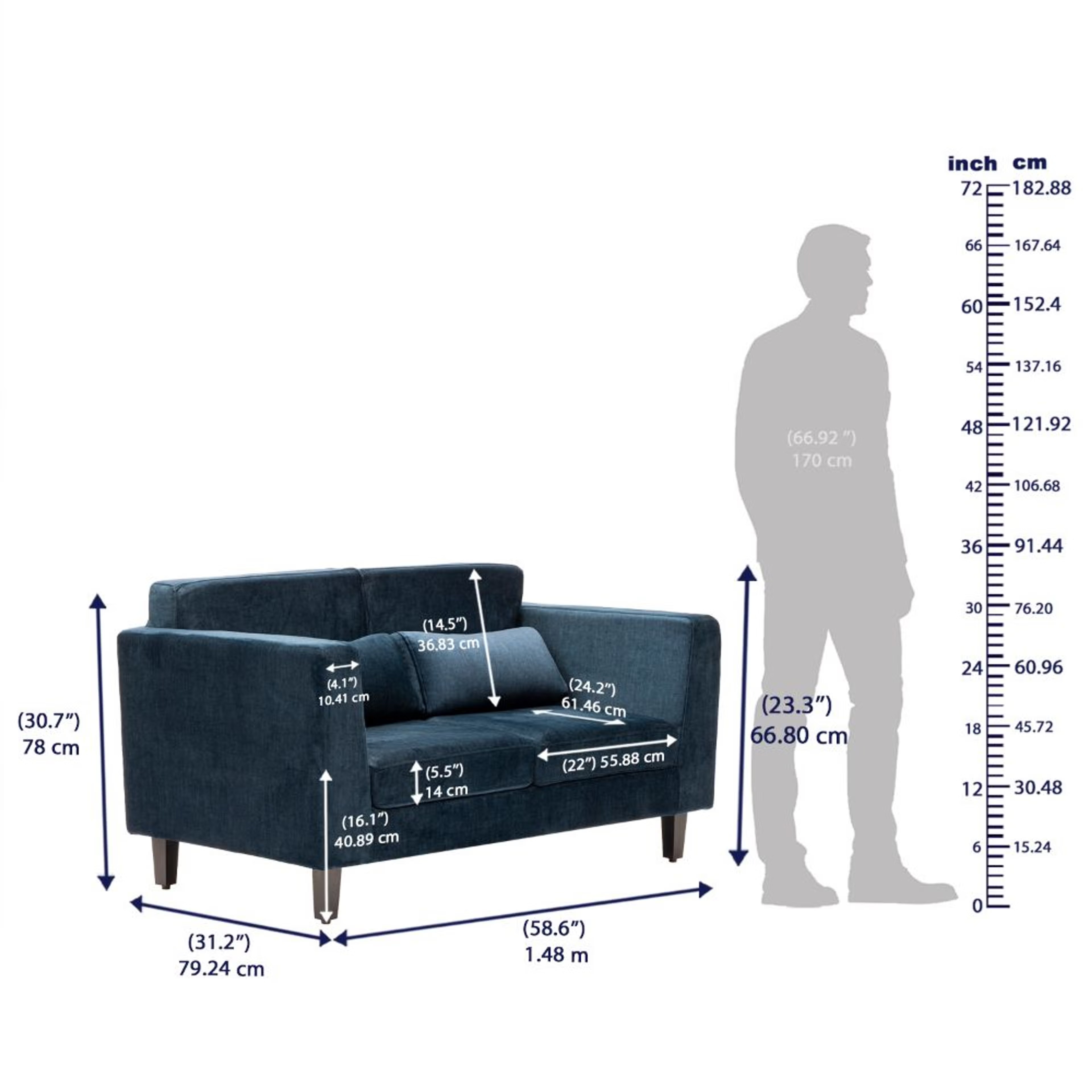 Wakefit Snoozepro Plus Sofa Set - (3+2) Vogue Deep Ocean Regular, 3 Seater + 2 Seater, Deep Ocean 10 Wakefit Snoozepro Plus Sofa Set - (3+2) Vogue Deep Ocean Regular, 3 Seater + 2 Seater, Deep Ocean