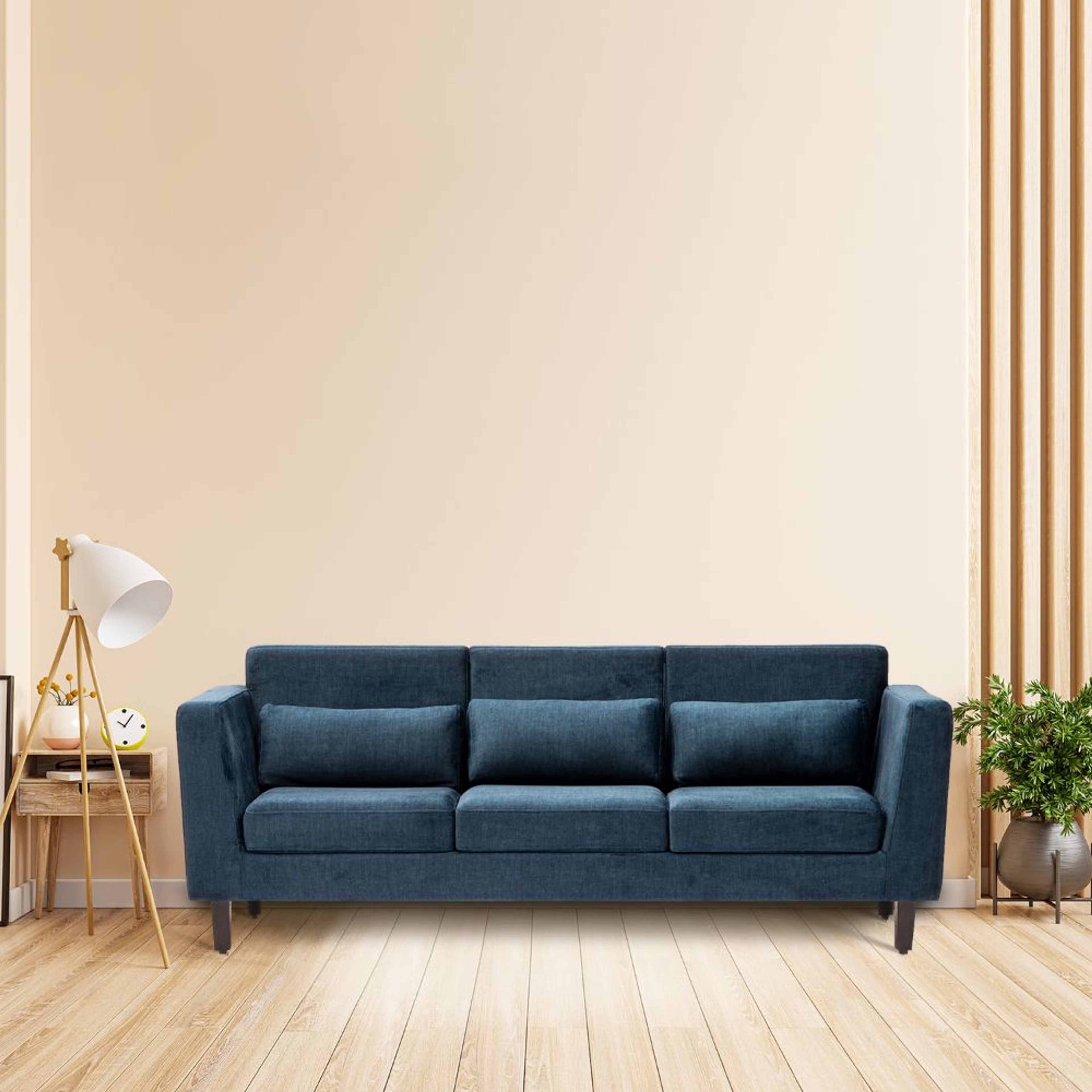 Home 30 Wakefit Snoozepro Plus Sofa Set - (3+2) Vogue Deep Ocean Regular, 3 Seater + 2 Seater, Deep Ocean