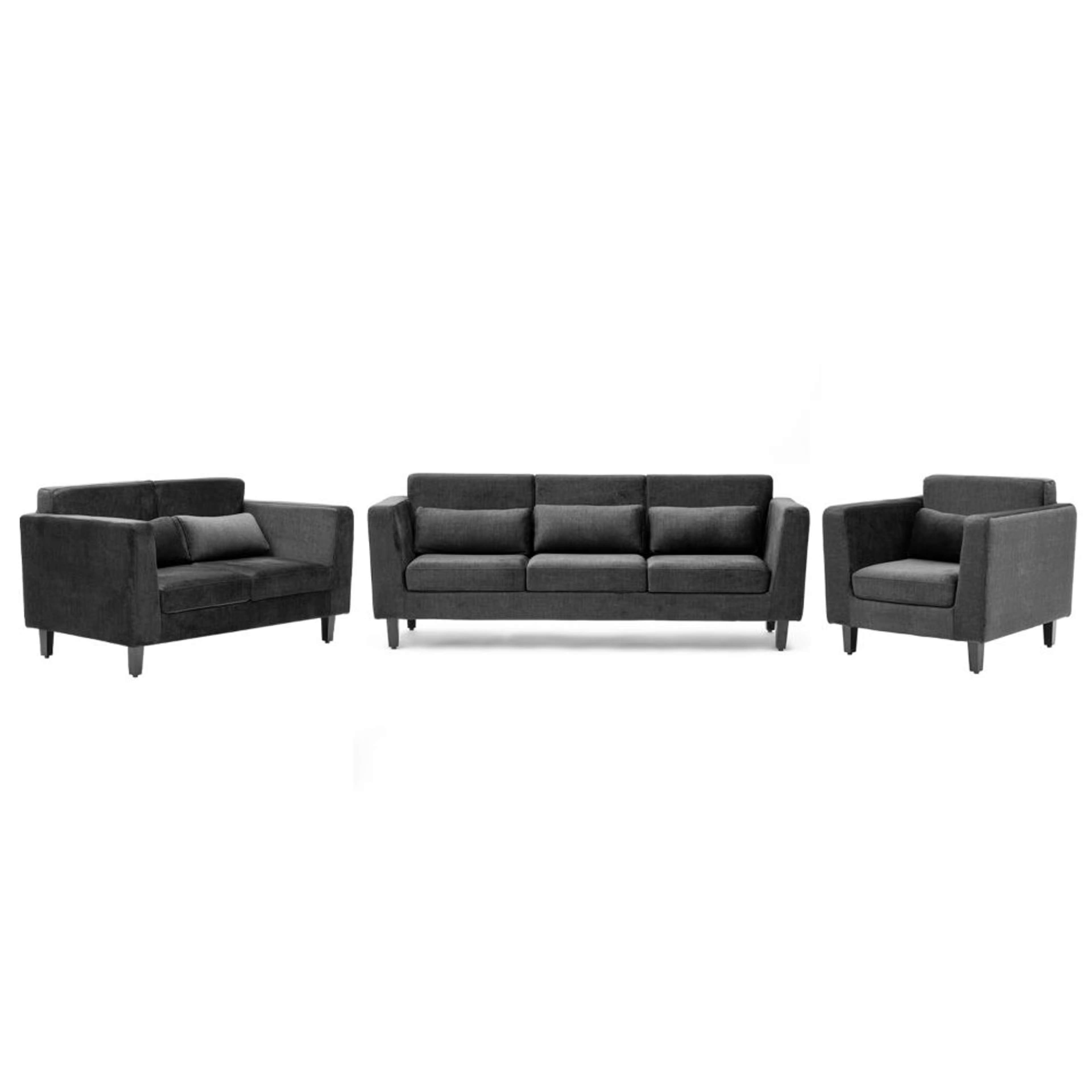 Wakefit Snoozepro Plus Sofa Set - (3+2+1) Regular, 3 Seater + 2 Seater + 1 Seater, Graphite