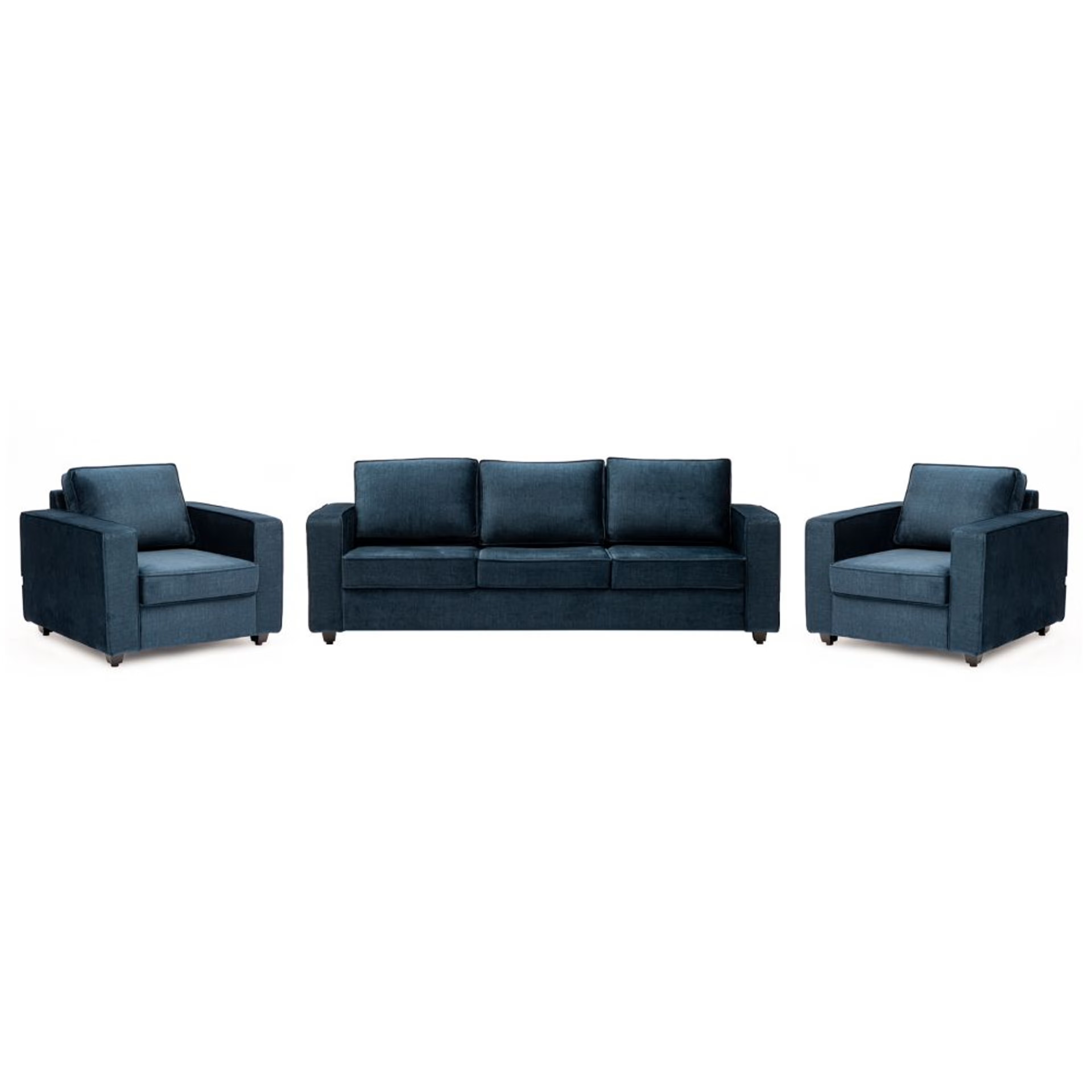 Wakefit Napper Plus Sofa Set - (3+1+1) Vogue Deep Ocean Regular, Set (3+1+1), Deep Ocean