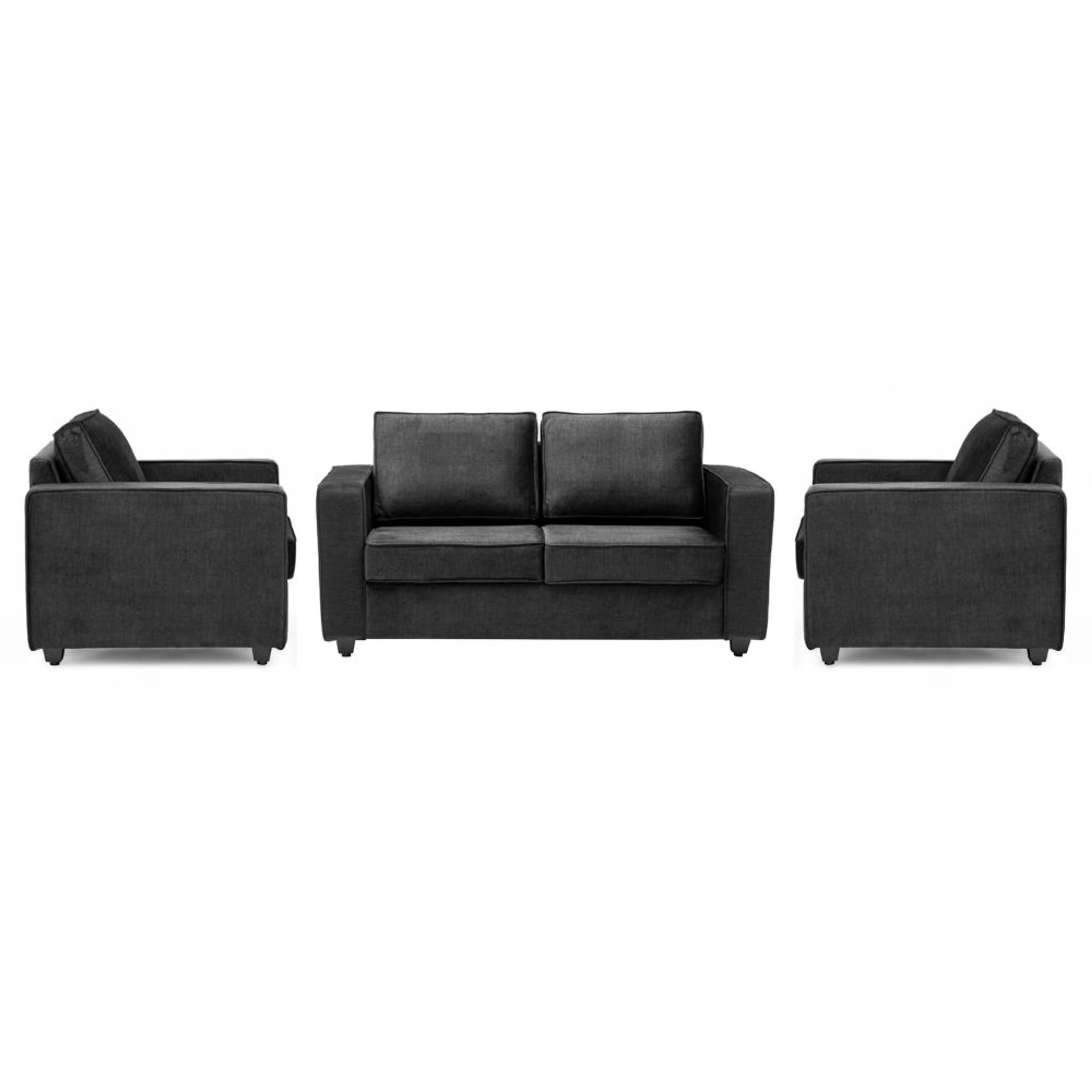 Home 41 Wakefit Napper Plus Sofa Set - (2+1+1) Vogue Graphite Regular, Set (2+1+1), Graphite