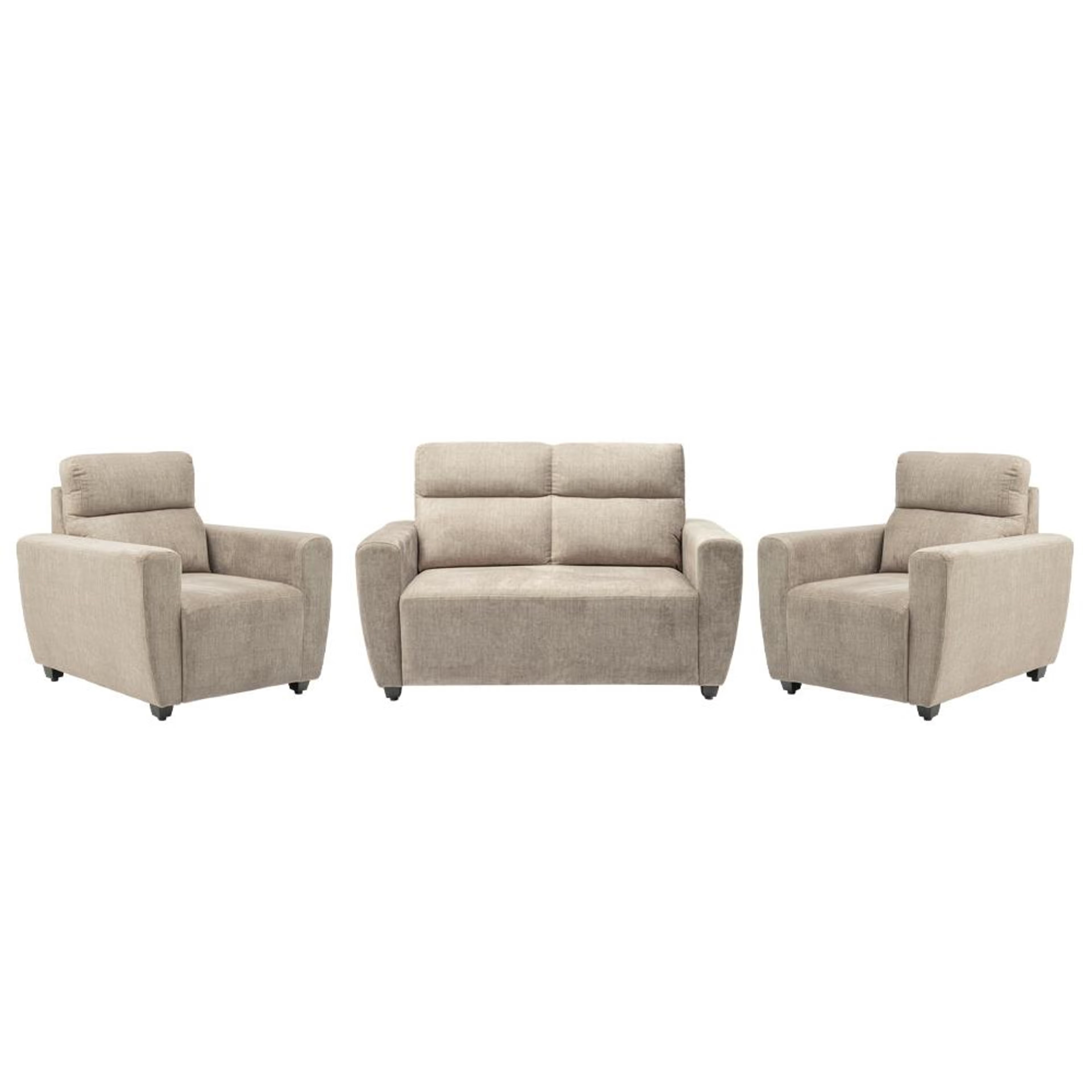 Wakefit Belize Plus Sofa Set - (2+1+1) Regular, Set (2+1+1), Beige