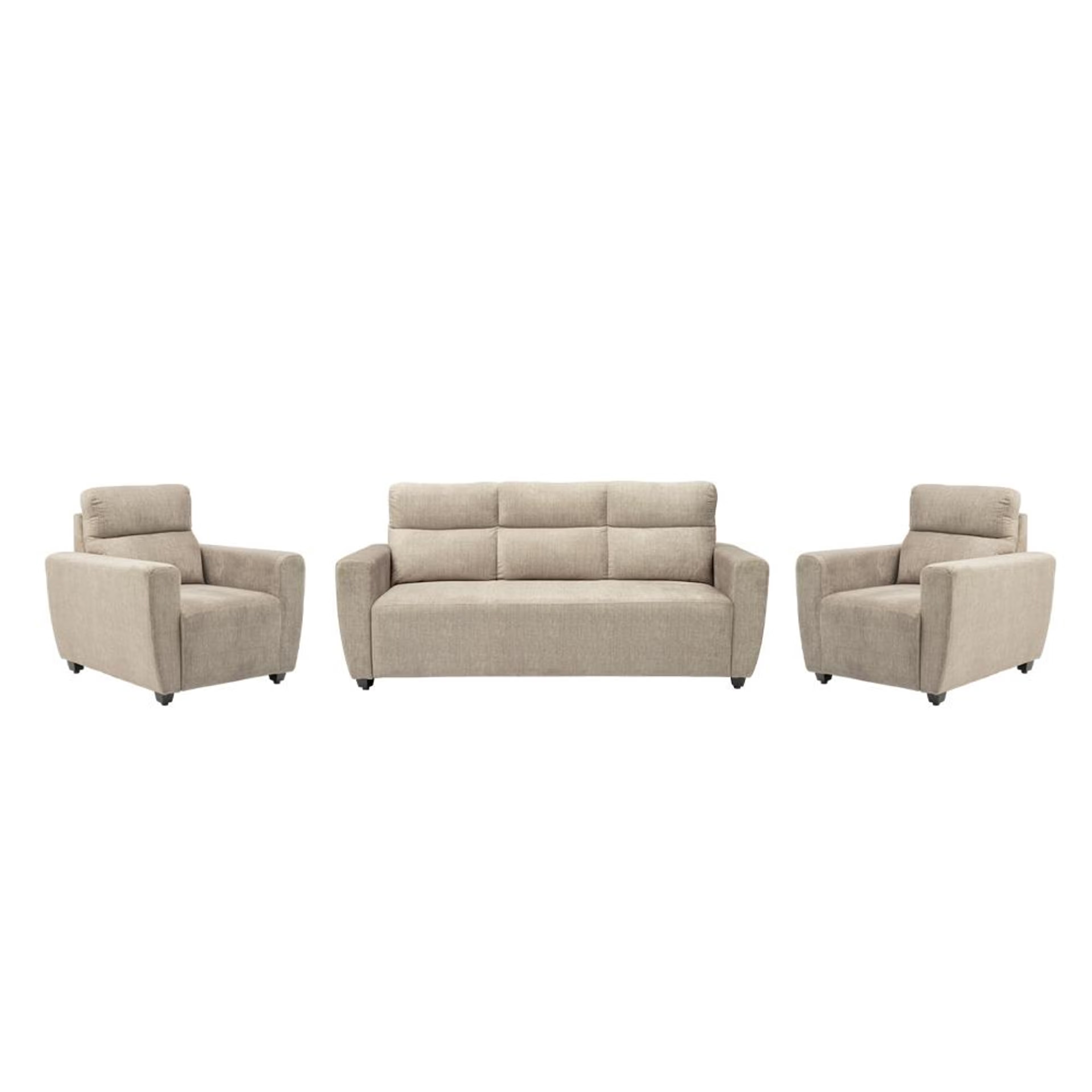 Home 28 Wakefit Belize Plus Sofa Set - (3+1+1) Regular, Set (3+1+1), Beige