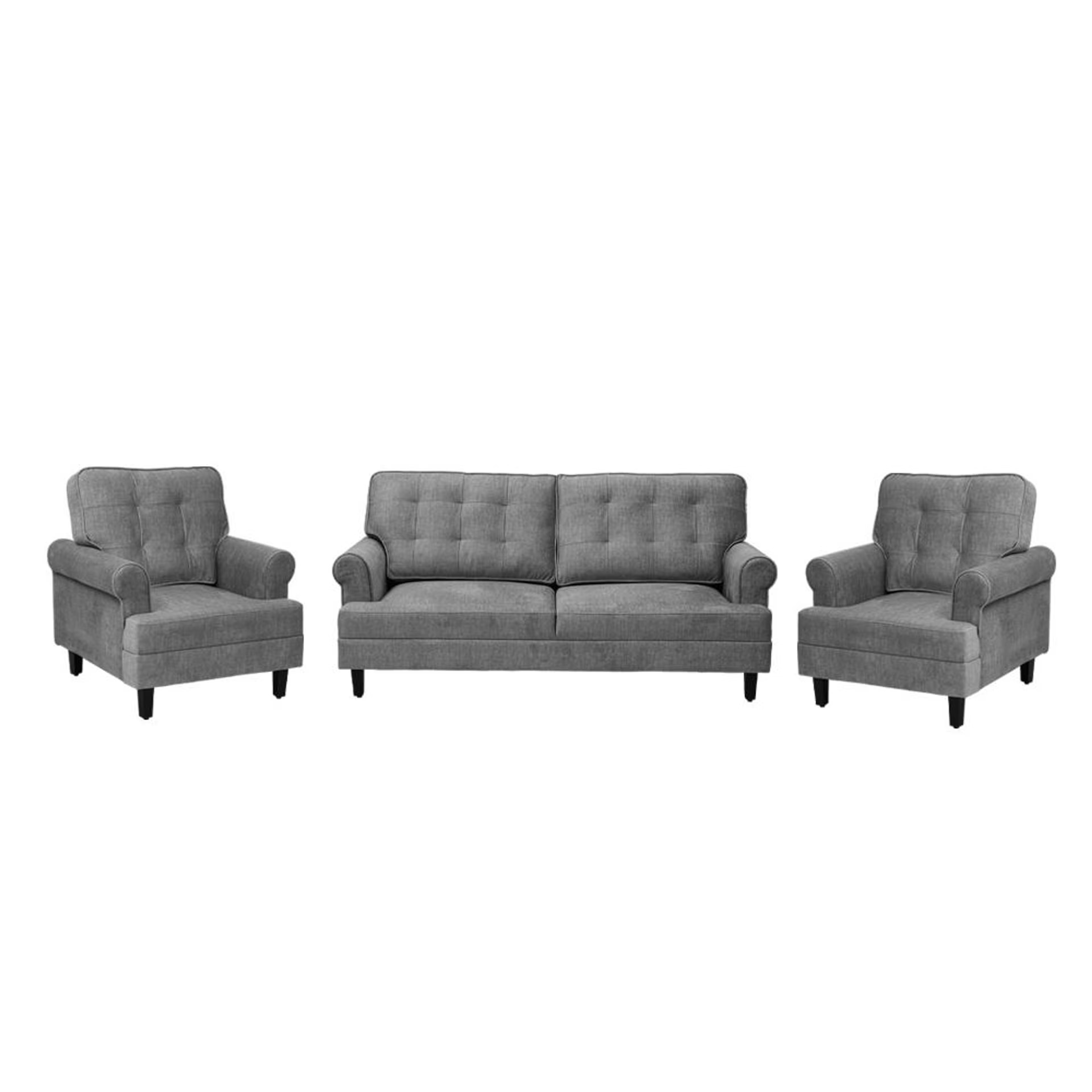 Home 37 Wakefit Dreamer Plus Sofa Set - (3+1+1) Regular, Set (3+1+1), Graphite