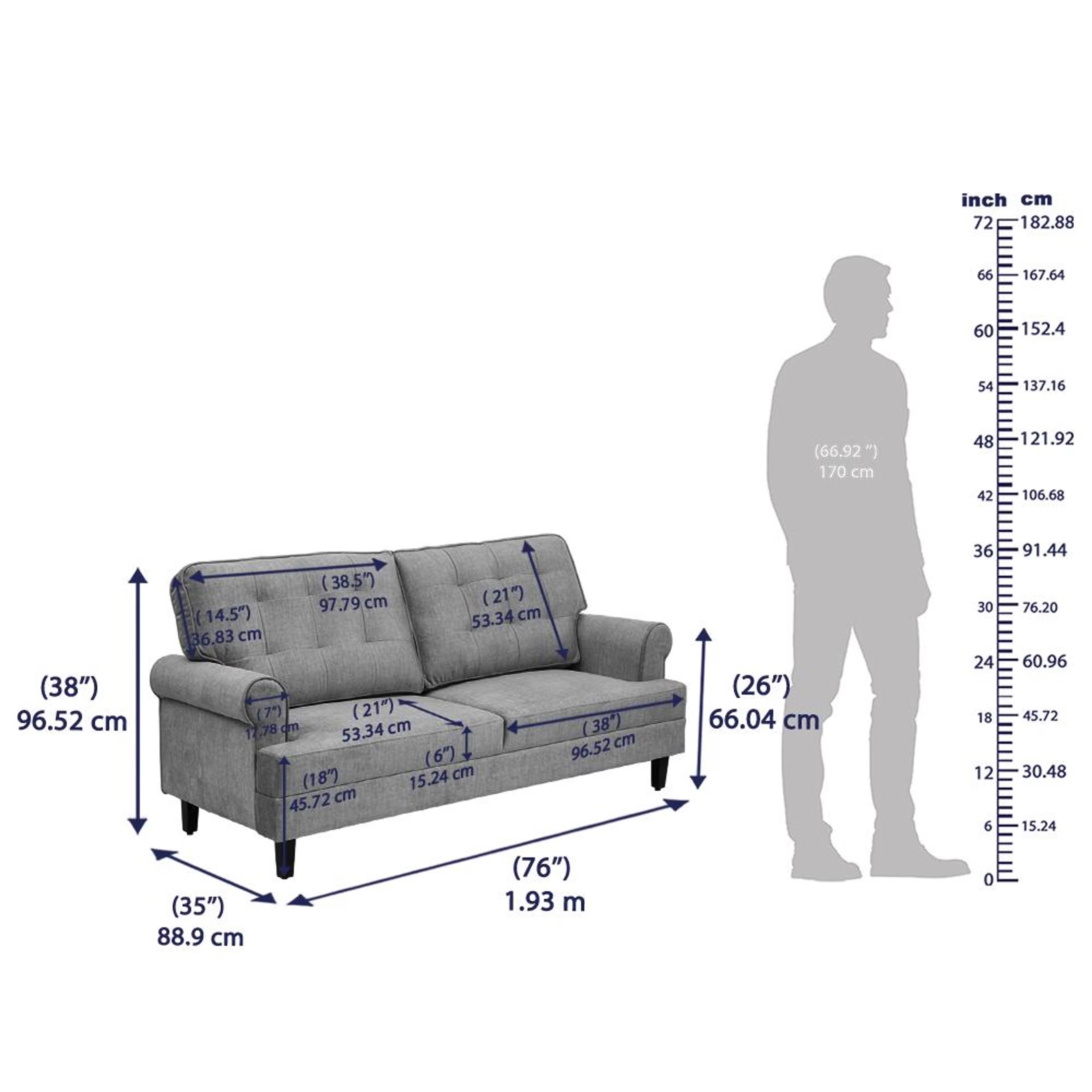 Home 29 Wakefit Dreamer Plus Sofa Set - (3+2+1) Regular, Set (3+2+1), Graphite