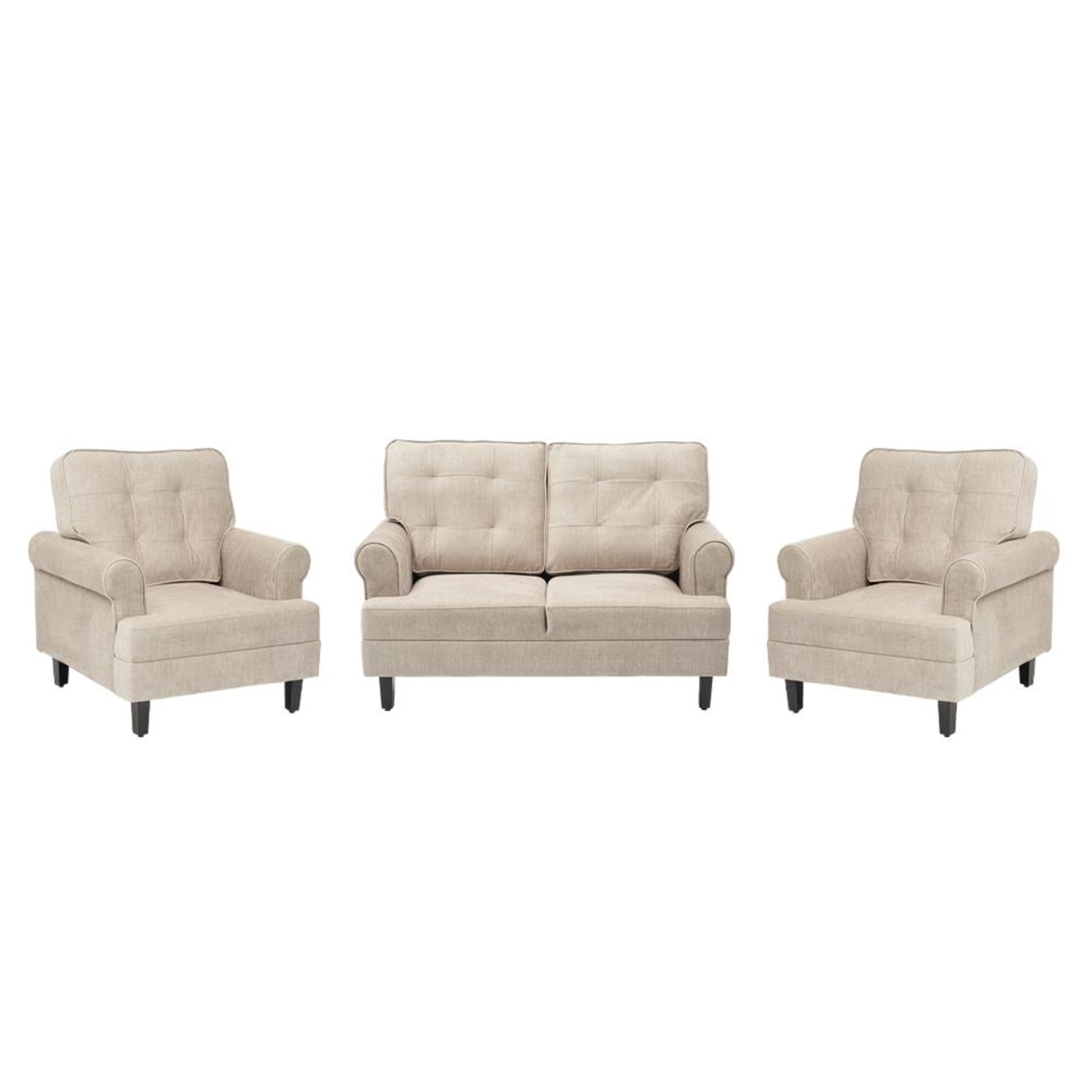 Wakefit Dreamer Plus Sofa Set - (2+1+1) Regular, Set (2+1+1), Beige