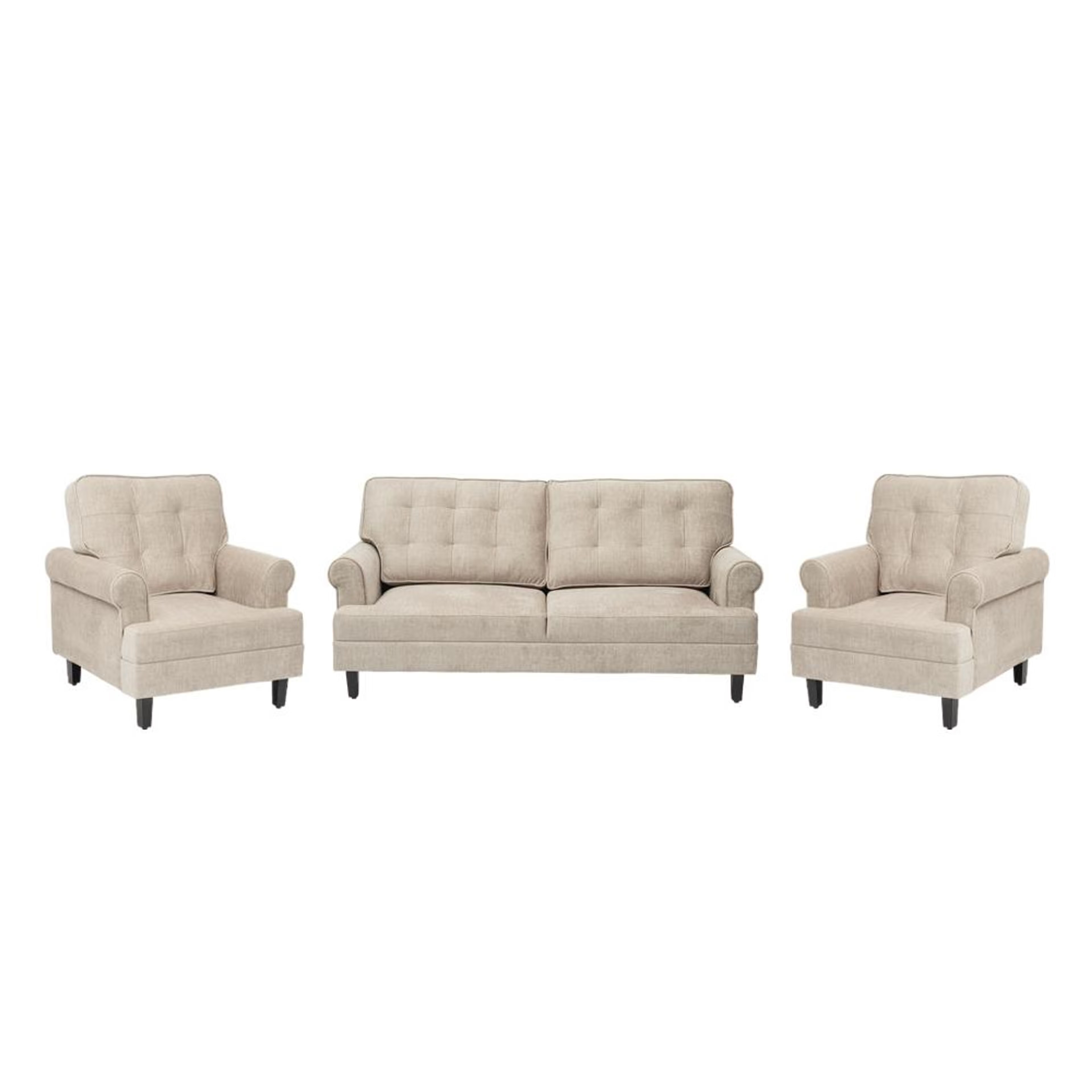 Wakefit Dreamer Plus Sofa Set - (3+1+1) Regular, Set (3+1+1), Beige
