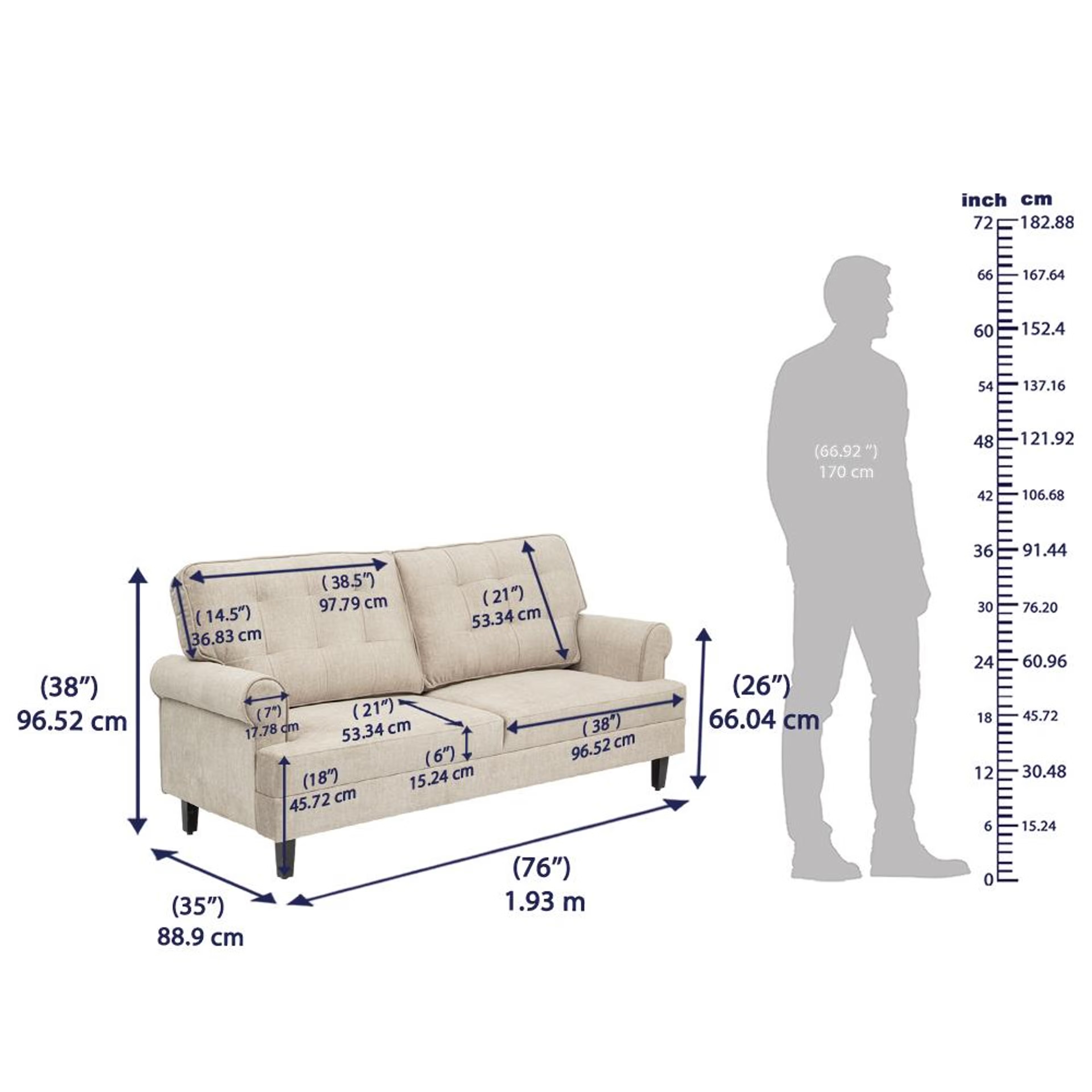 Wakefit Dreamer Plus Sofa Set - (3+2+1) Regular, Set (3+2+1), Beige 2 Wakefit Dreamer Plus Sofa Set - (3+2+1) Regular, Set (3+2+1), Beige