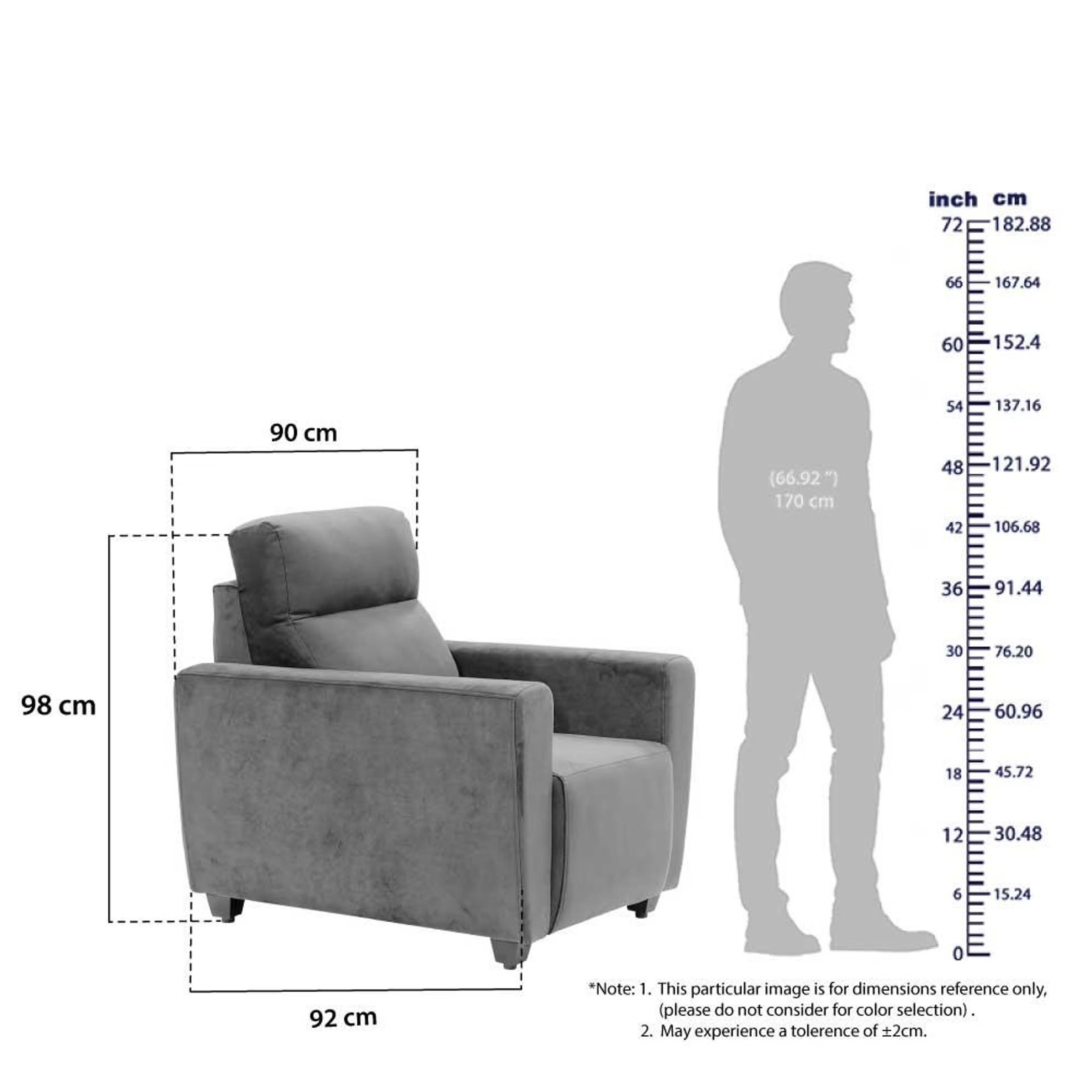 Wakefit Belize Plus Sofa - Single Seater Regular, Single Seater, Graphite 6 Wakefit Belize Plus Sofa - Single Seater Regular, Single Seater, Graphite